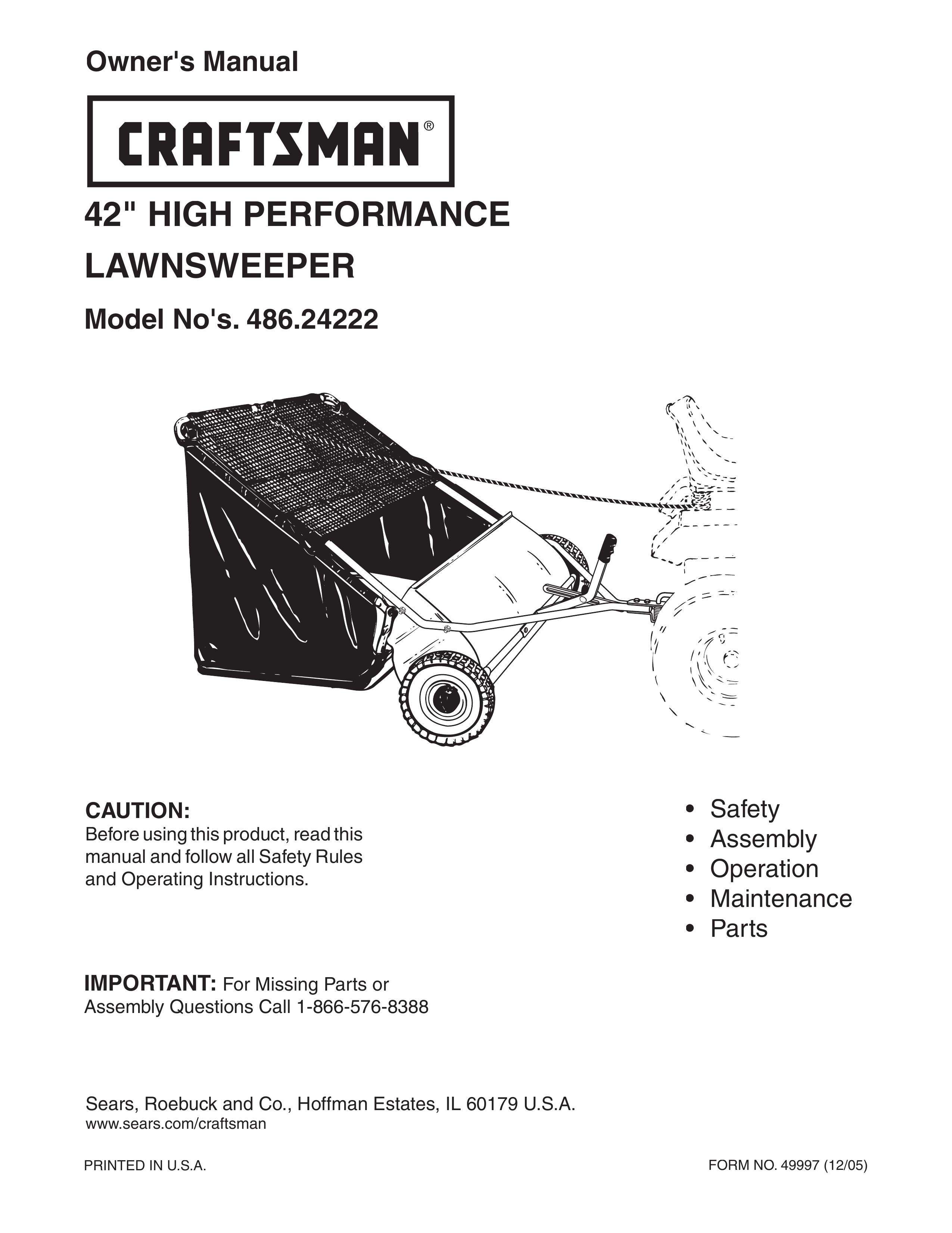 Craftsman 486.24222 Lawn Sweeper User Manual
