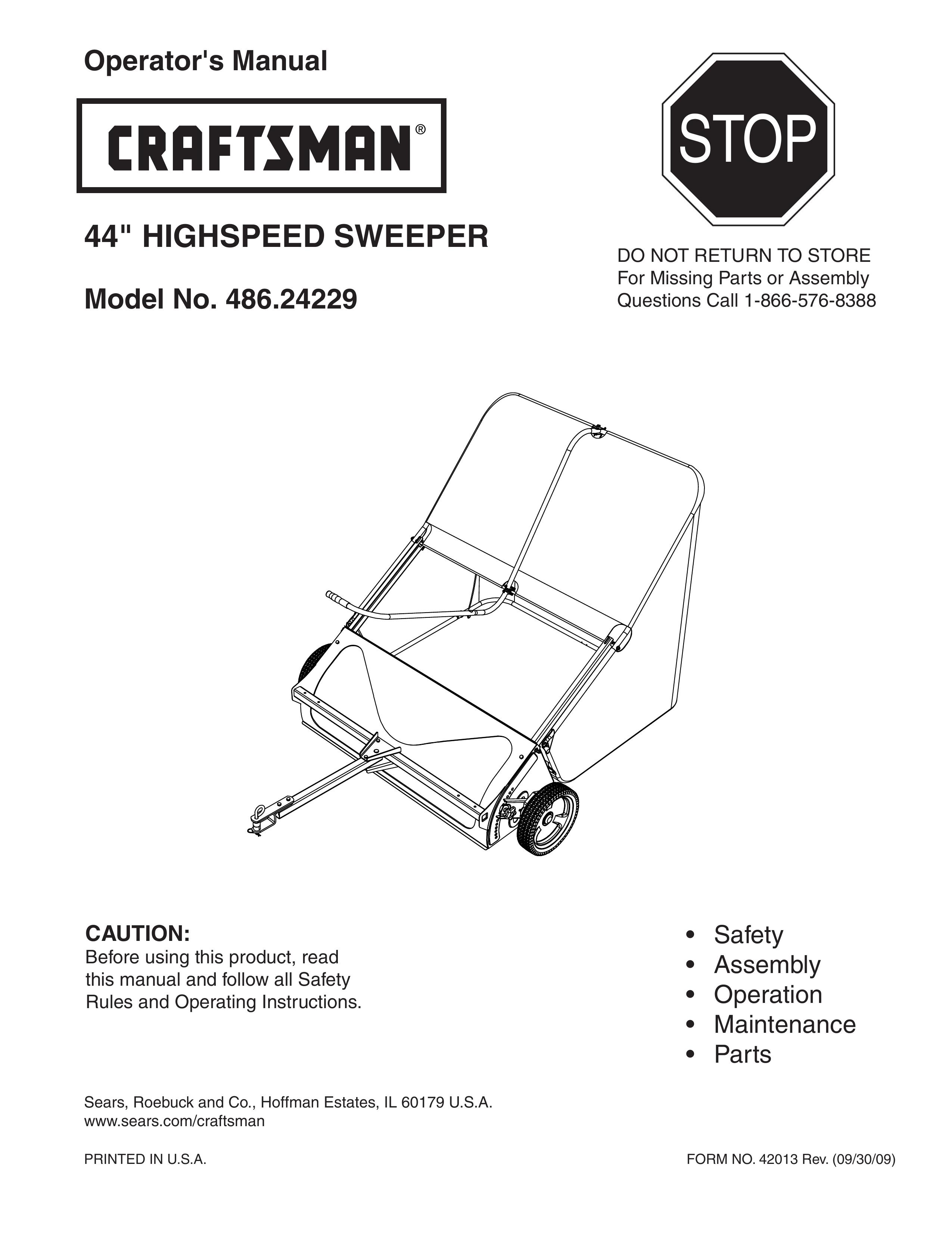 Craftsman 486.24229 Lawn Sweeper User Manual