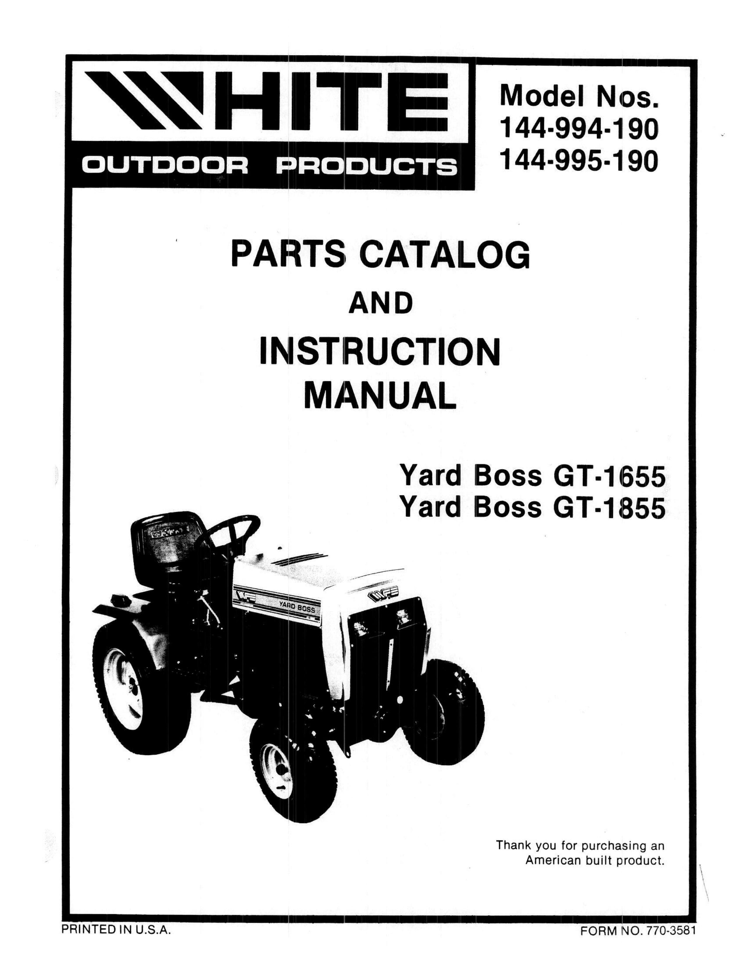 White Outdoor 144-994-190 Lawn Sweeper User Manual