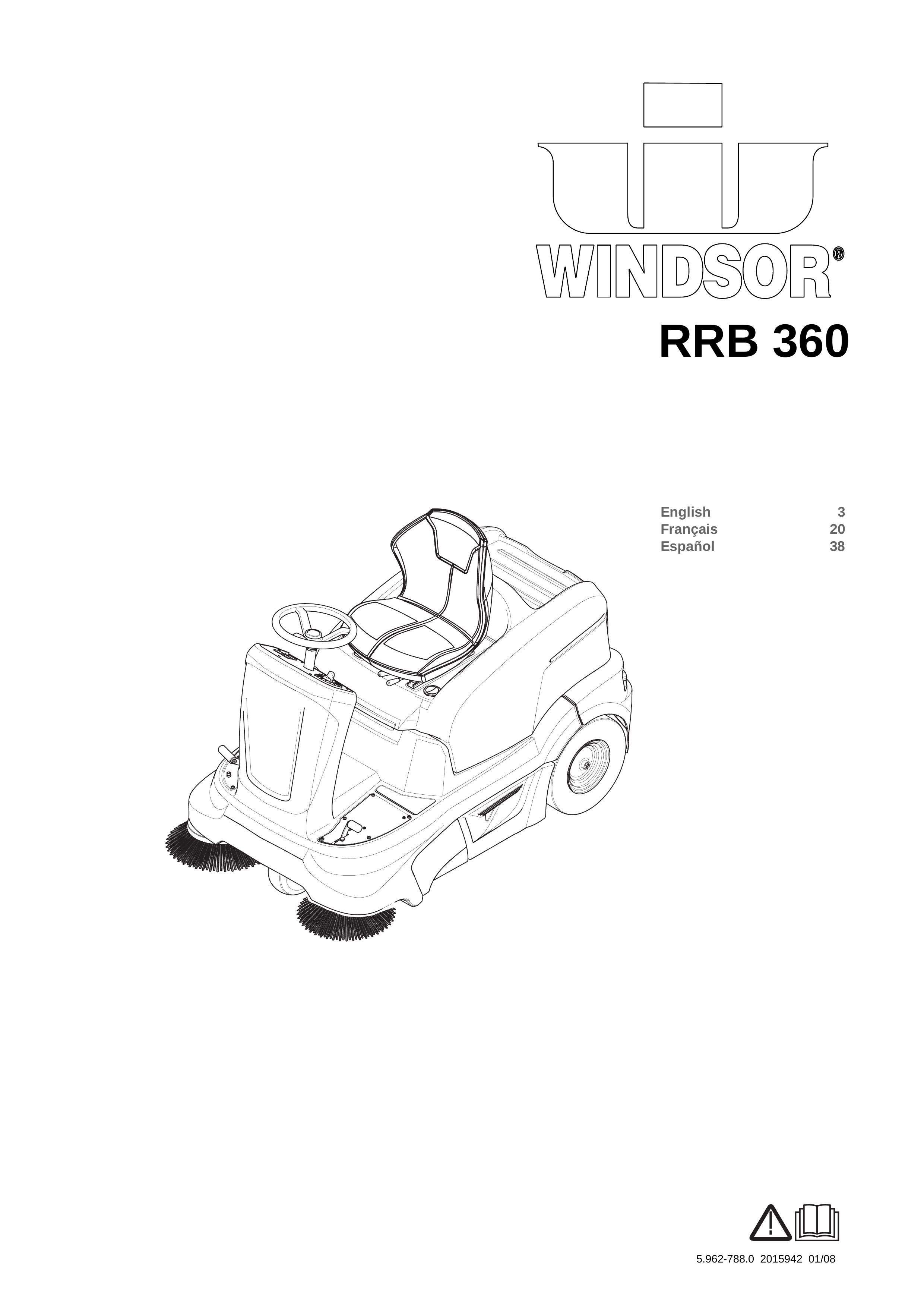 Windsor RRB 360 Lawn Sweeper User Manual