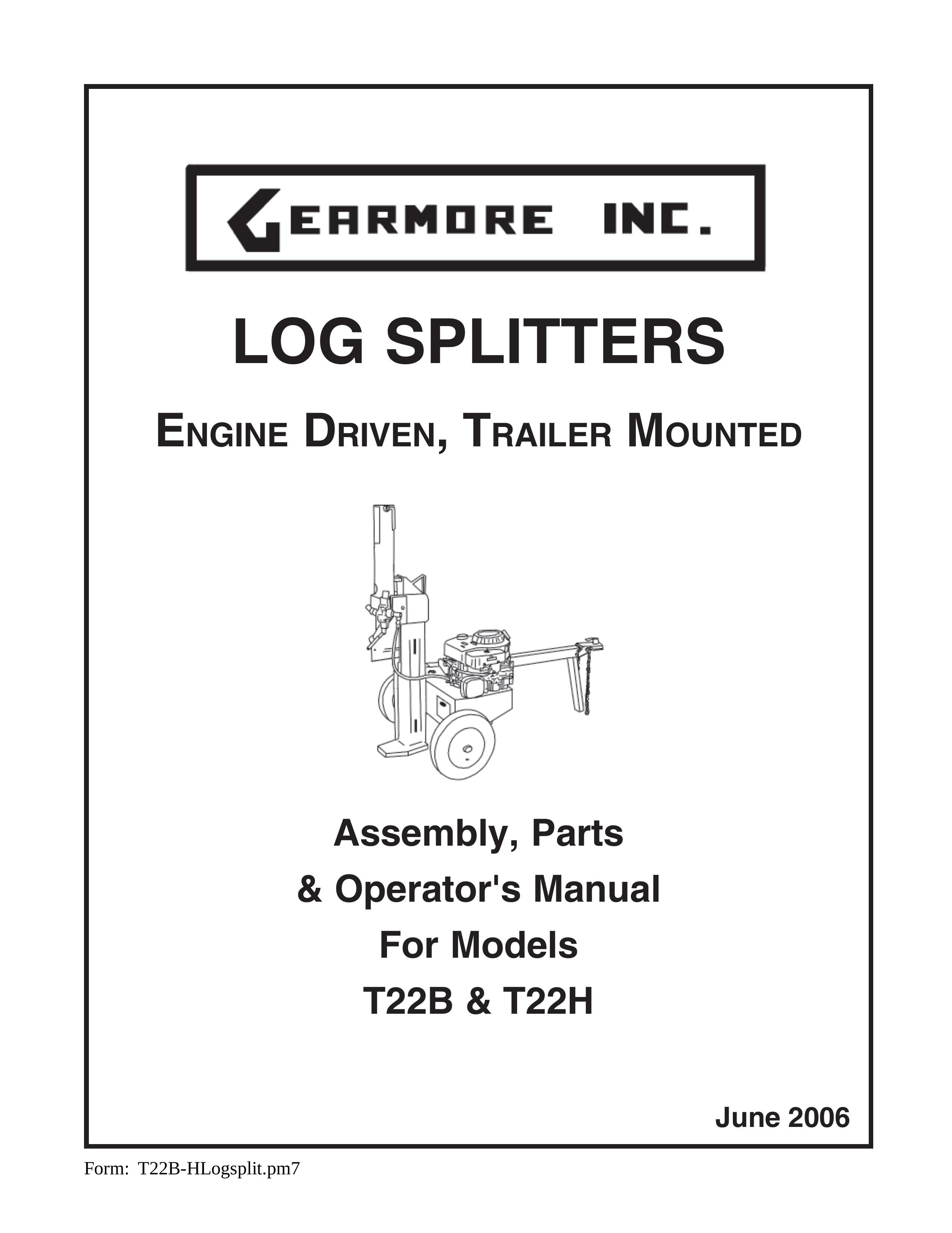 Briggs & Stratton T22B & T22H Log Splitter User Manual