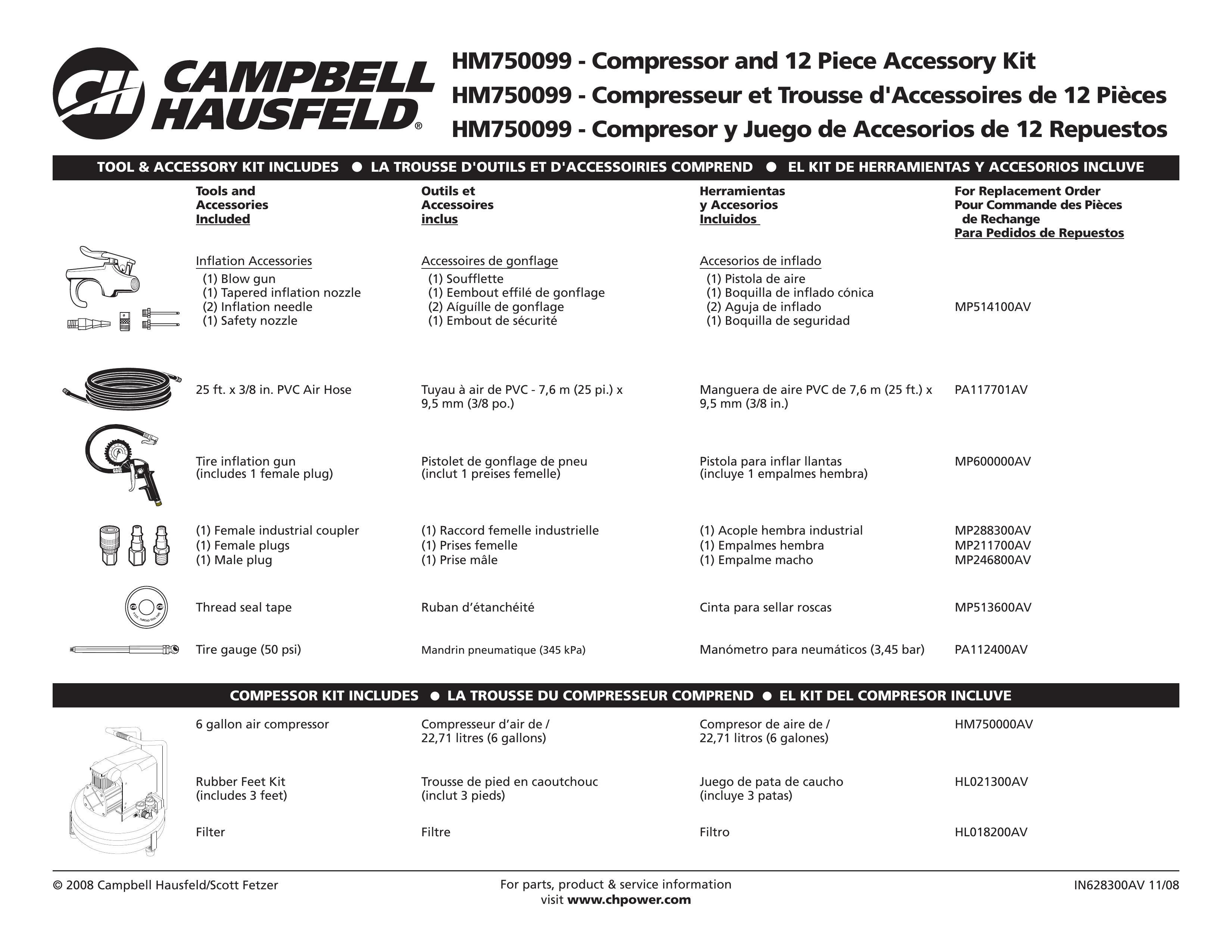 Campbell Hausfeld HM750099 Log Splitter User Manual