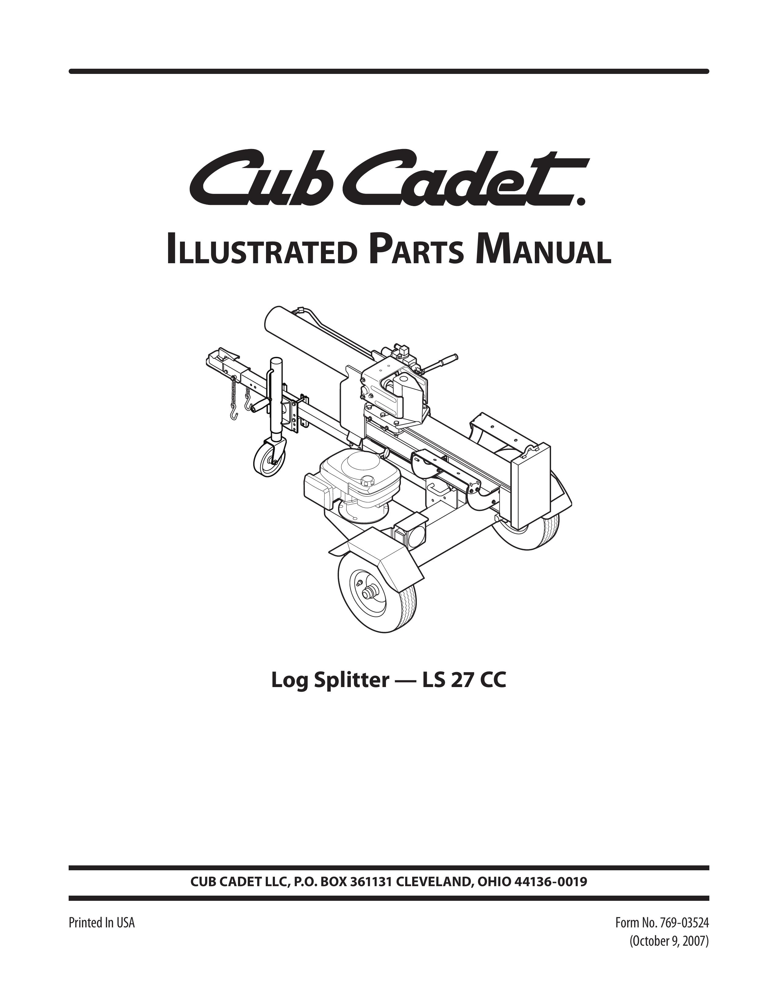 Cub Cadet LS 27 CC Log Splitter User Manual