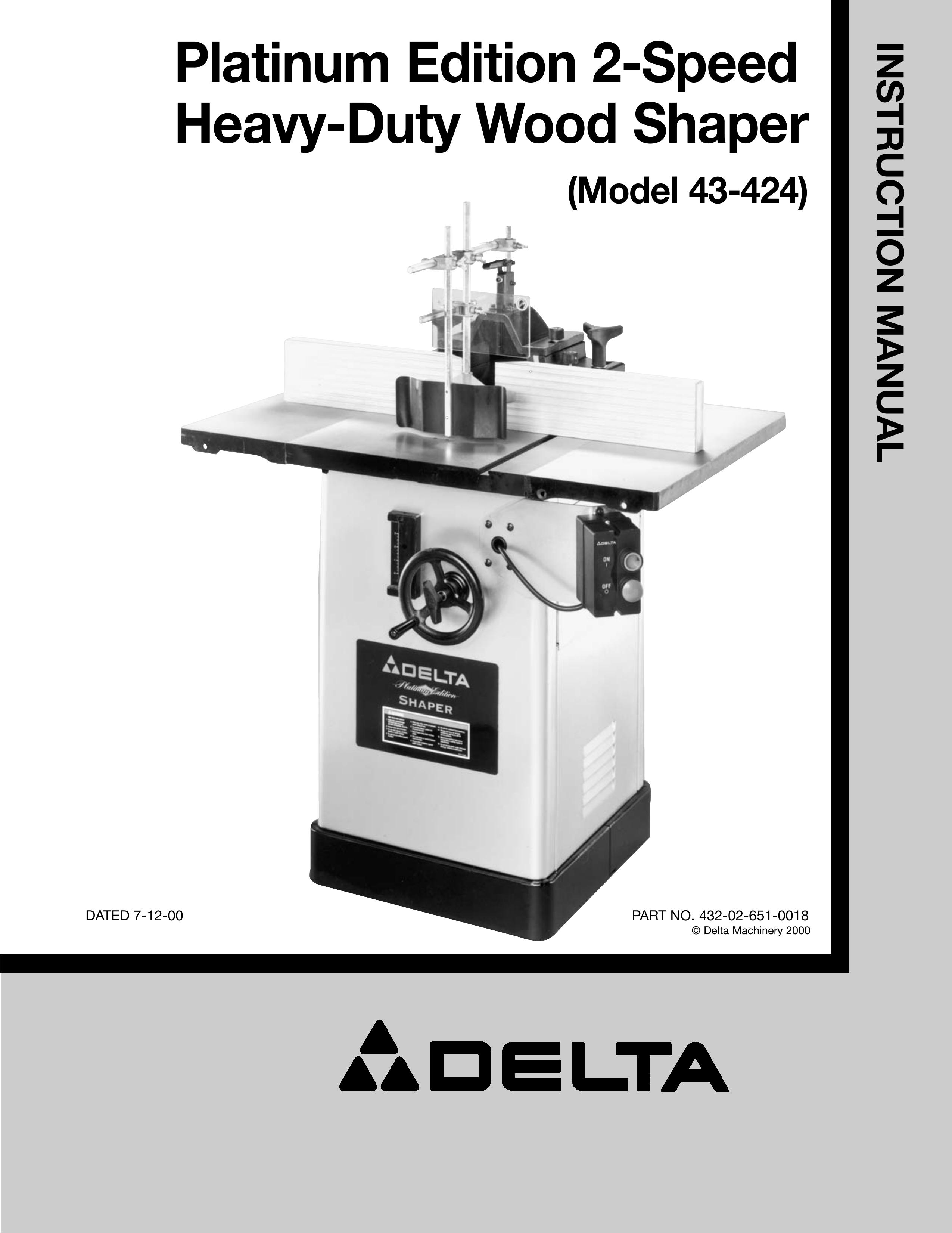 Delta 43-424 Log Splitter User Manual