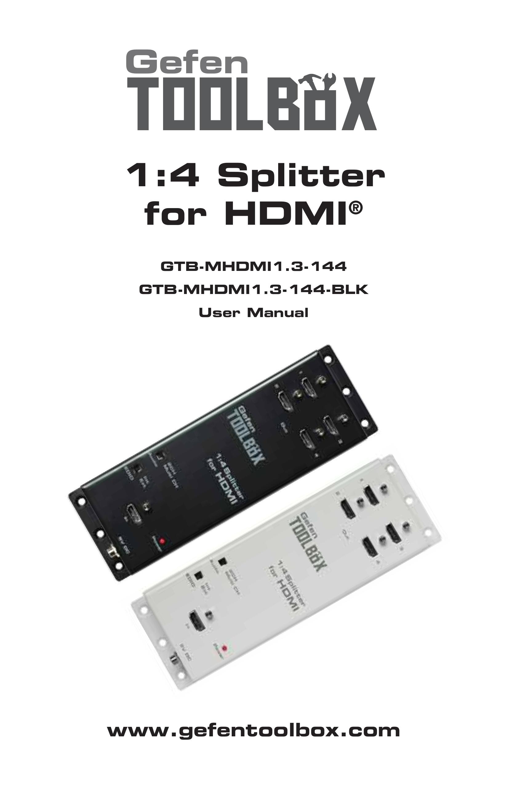Gefen GTB-MHDMI1.3-144-BLK Log Splitter User Manual
