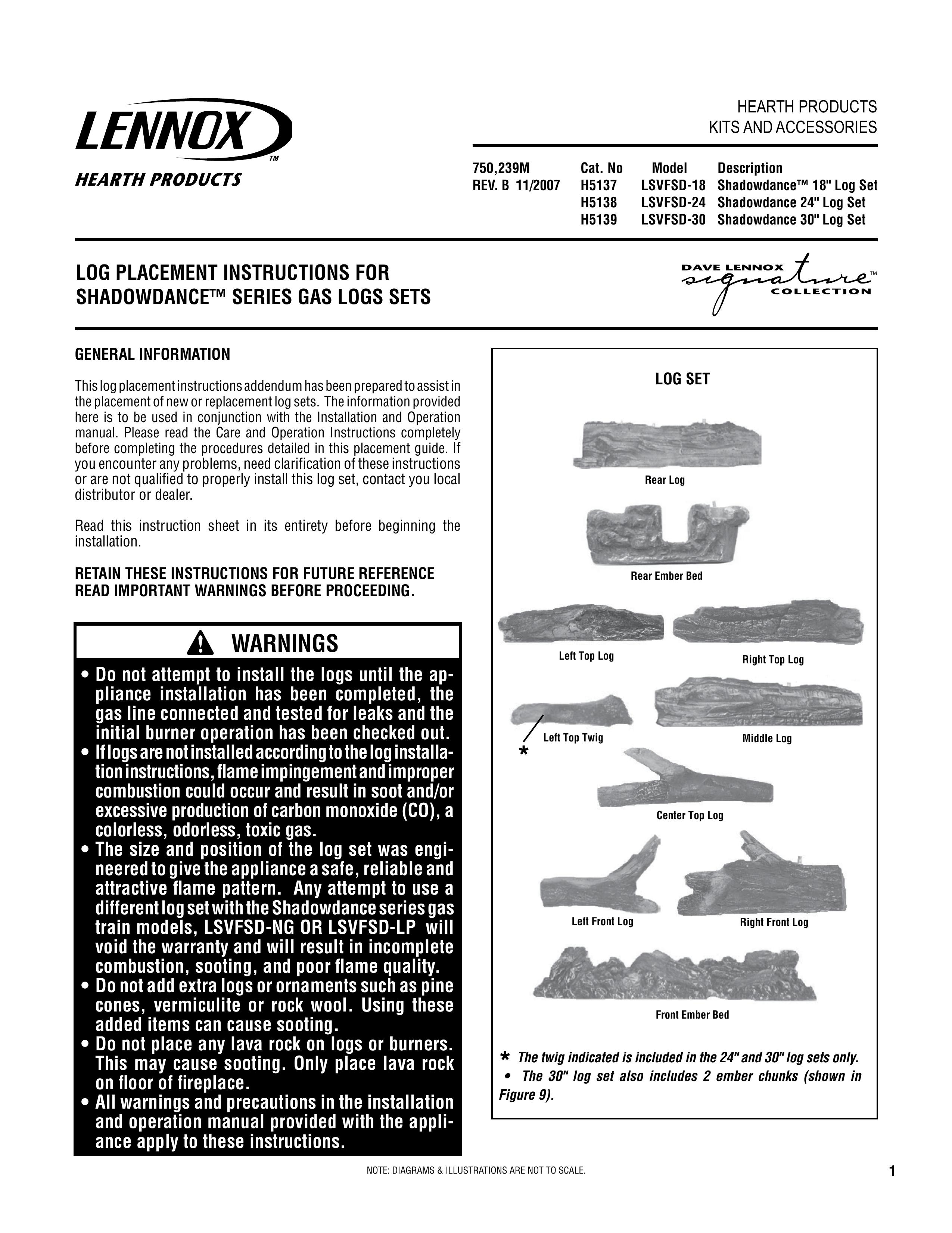 Lennox Hearth LSVFSD-24 Log Splitter User Manual