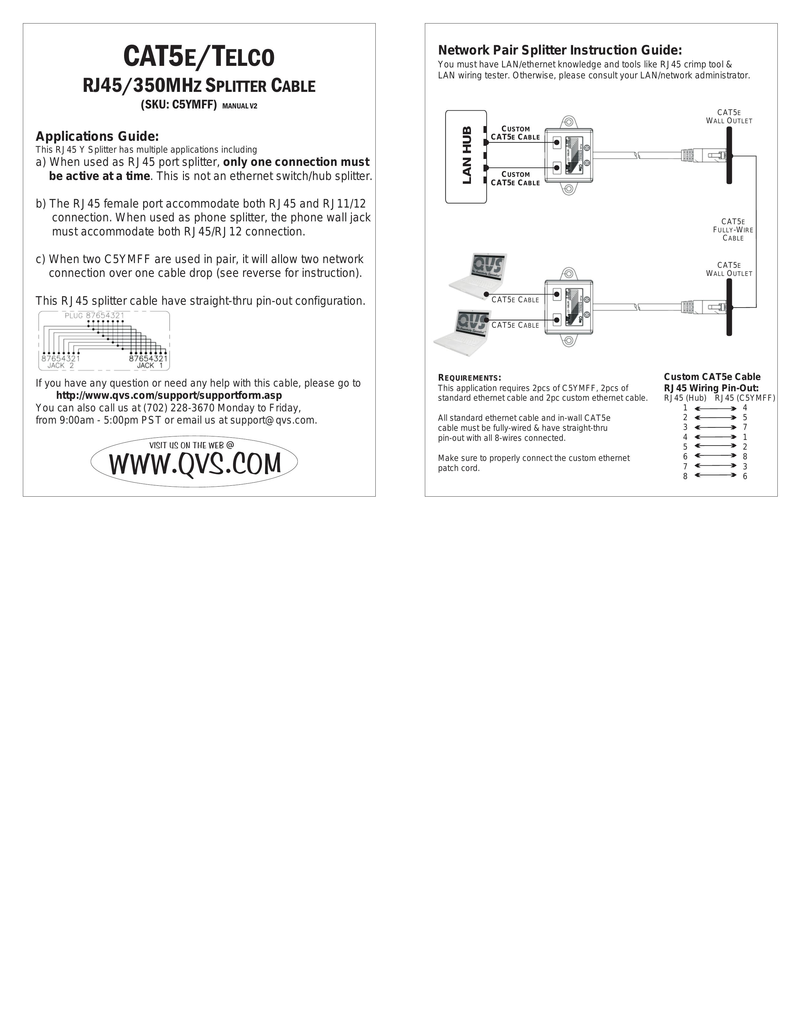 QVS C5YMFF Log Splitter User Manual