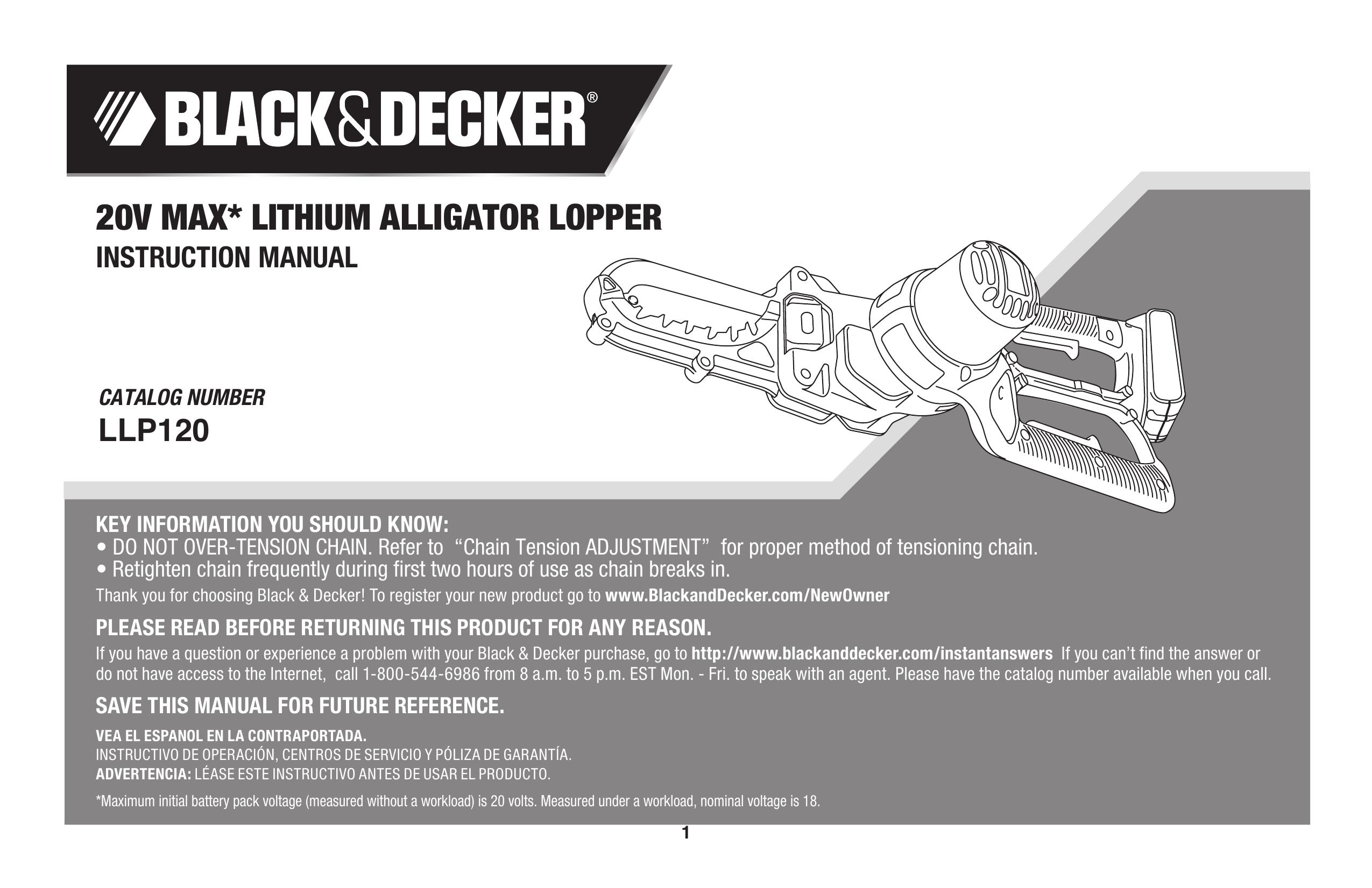Black & Decker LLP120 Lopper User Manual