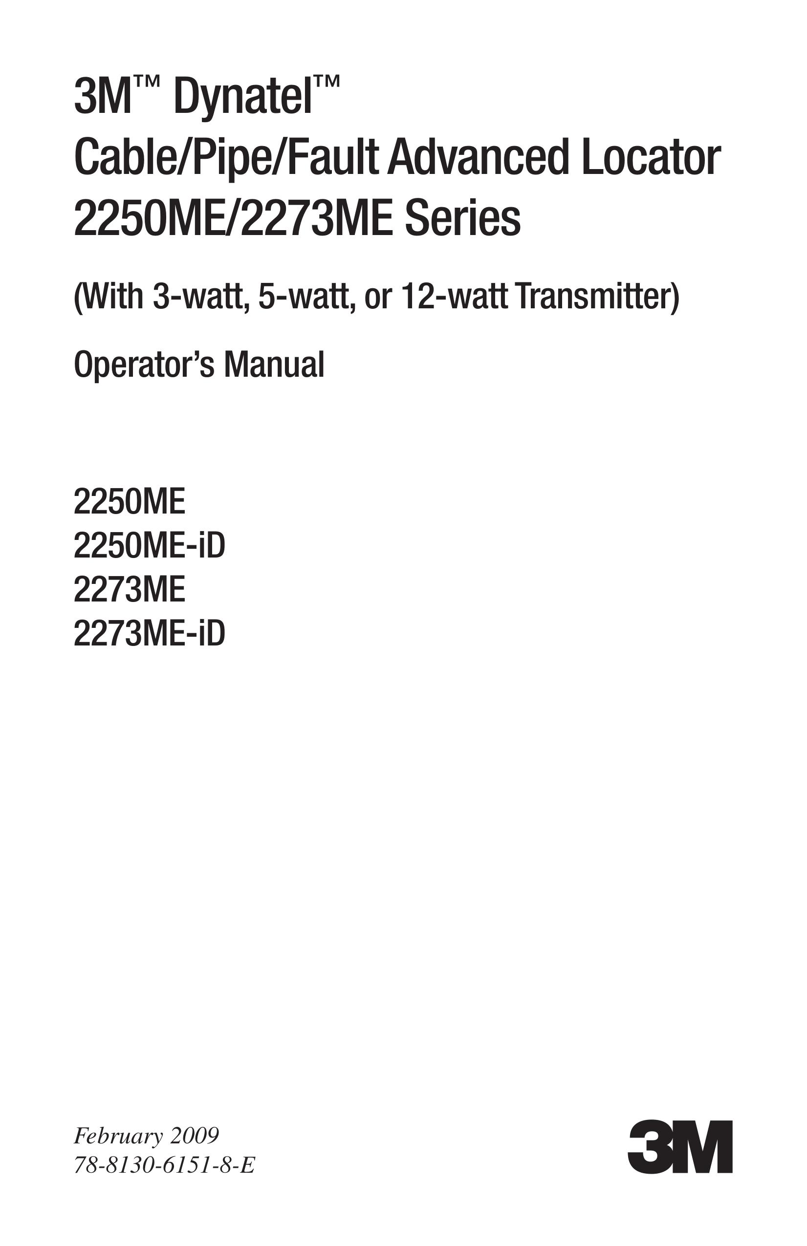 3M 2273ME Metal Detector User Manual