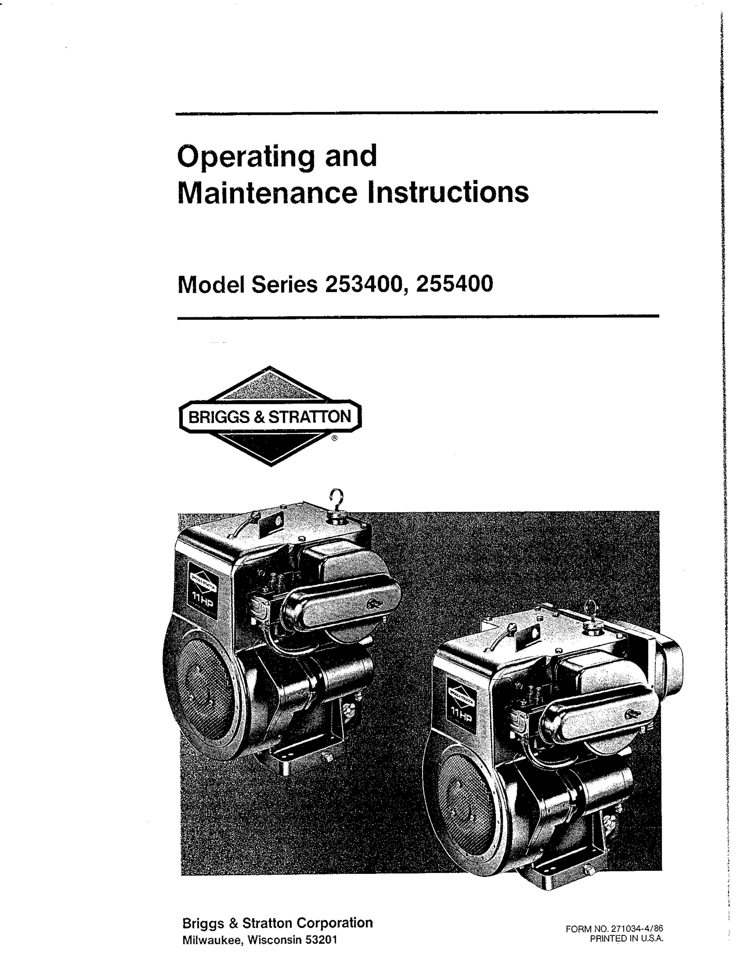 Briggs & Stratton 253400 Motorized Awning User Manual