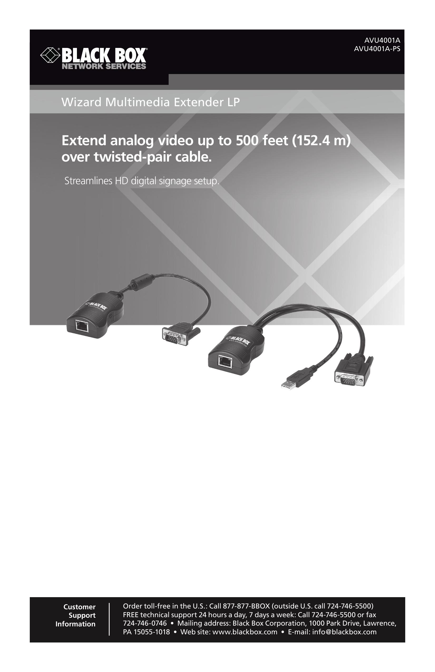 Black Box AVU4001-PS Multi-tool User Manual