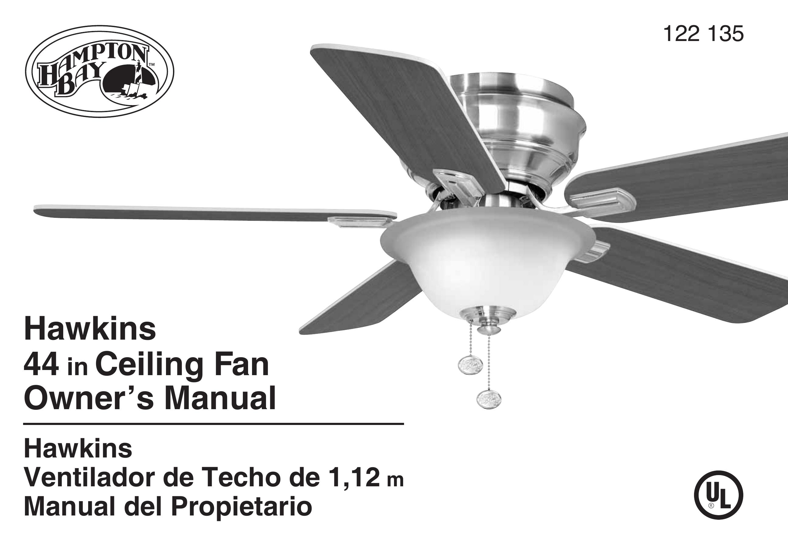 Hampton Bay 122 135 Outdoor Ceiling Fan User Manual