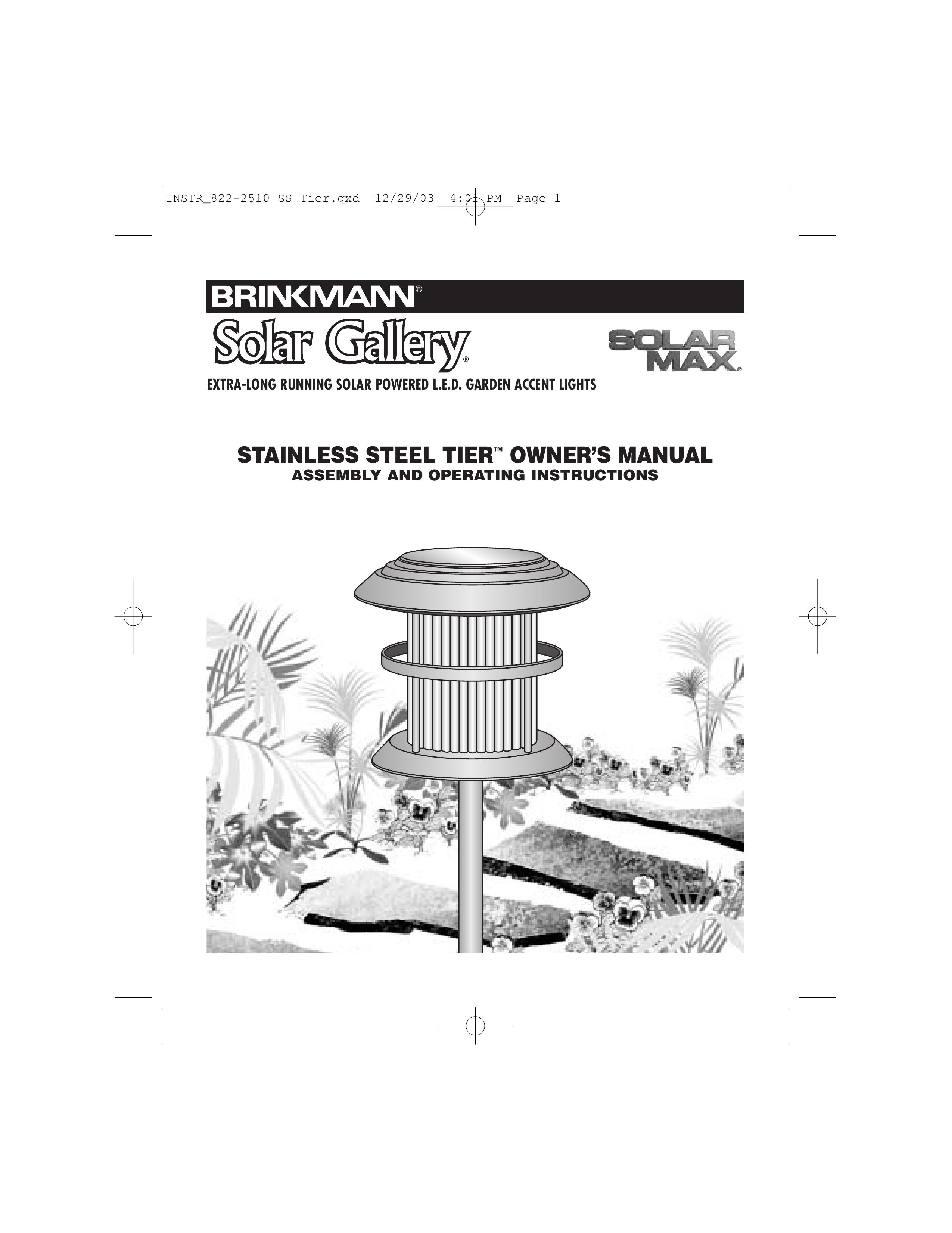 Brinkmann Stainless Steel Tier Outdoor Fountain User Manual