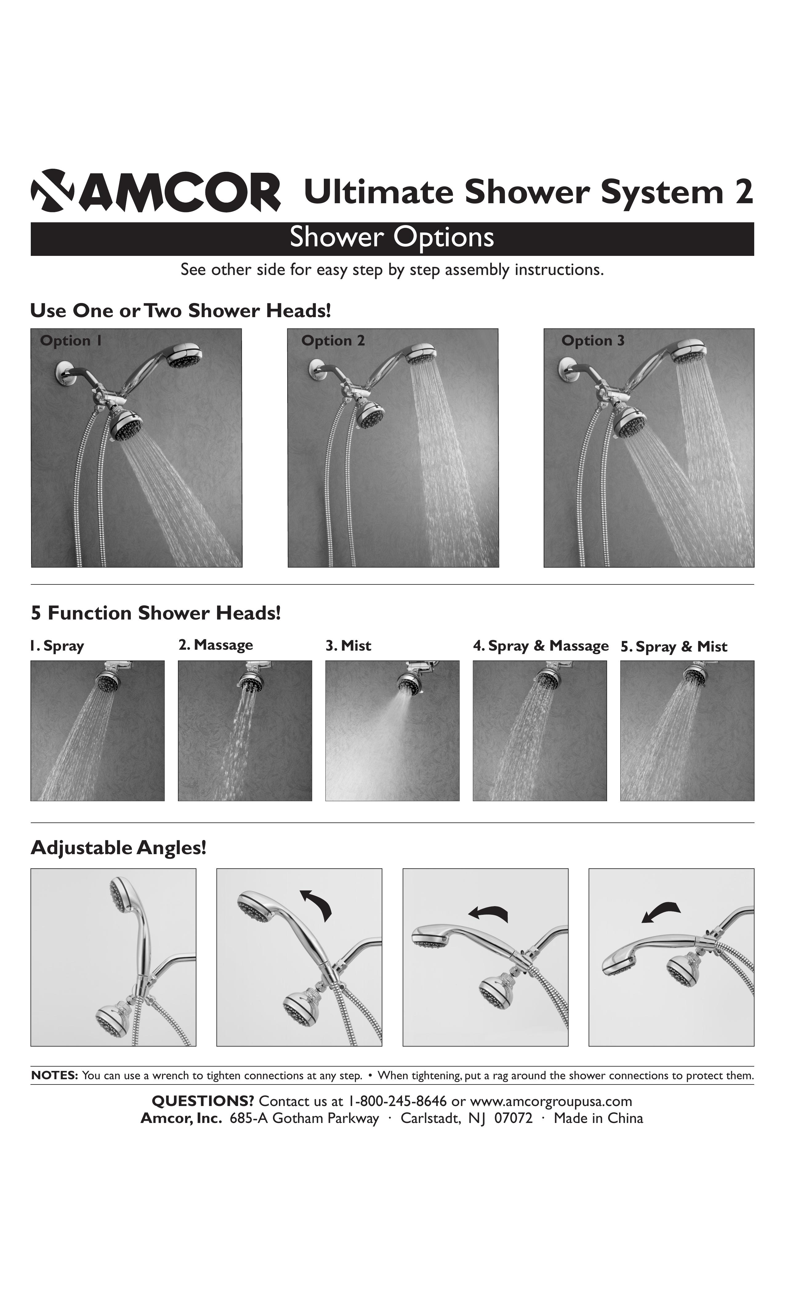 Amcor Ultimate Shower System Outdoor Shower User Manual
