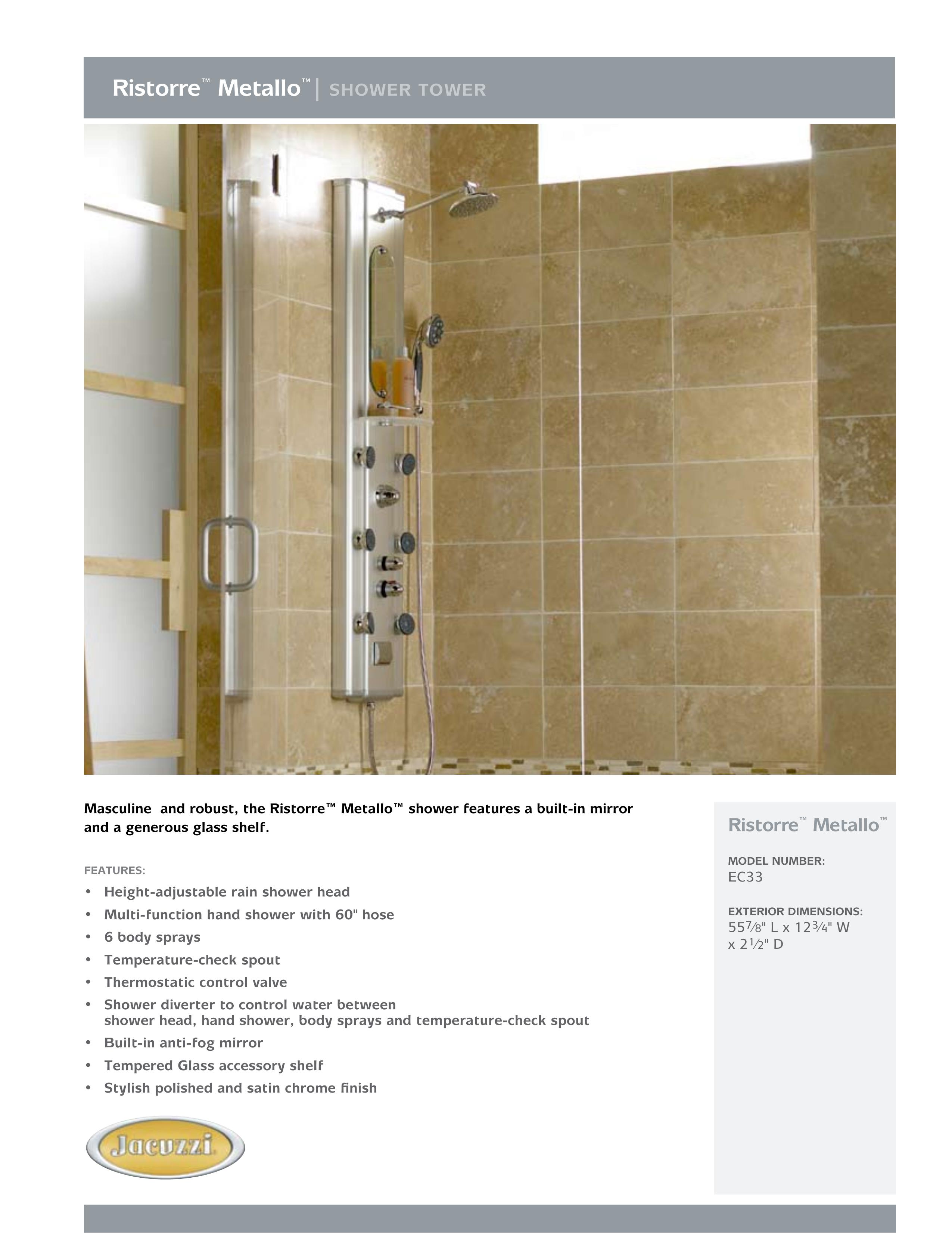 Jacuzzi EC33 Outdoor Shower User Manual