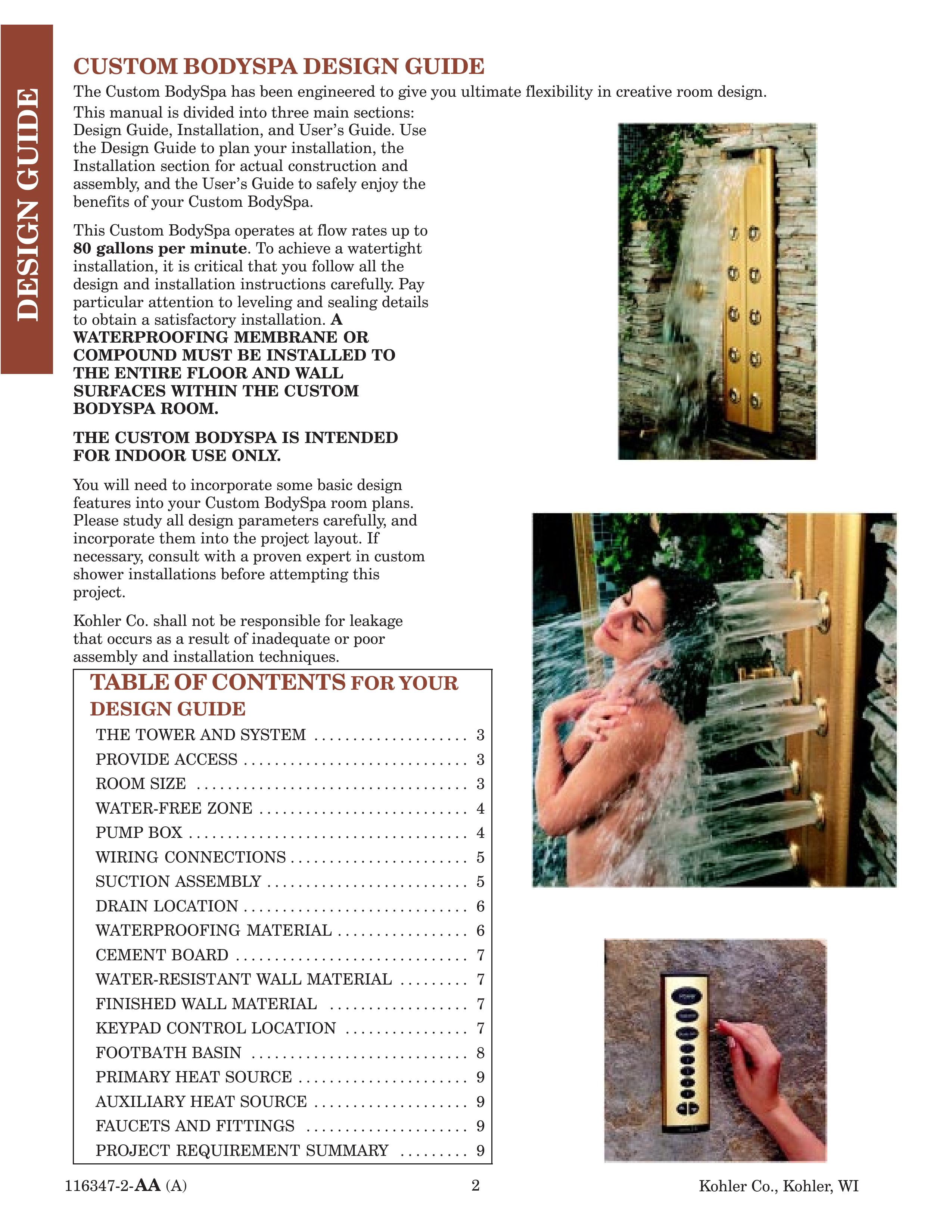 Kohler 116347-2 Outdoor Shower User Manual