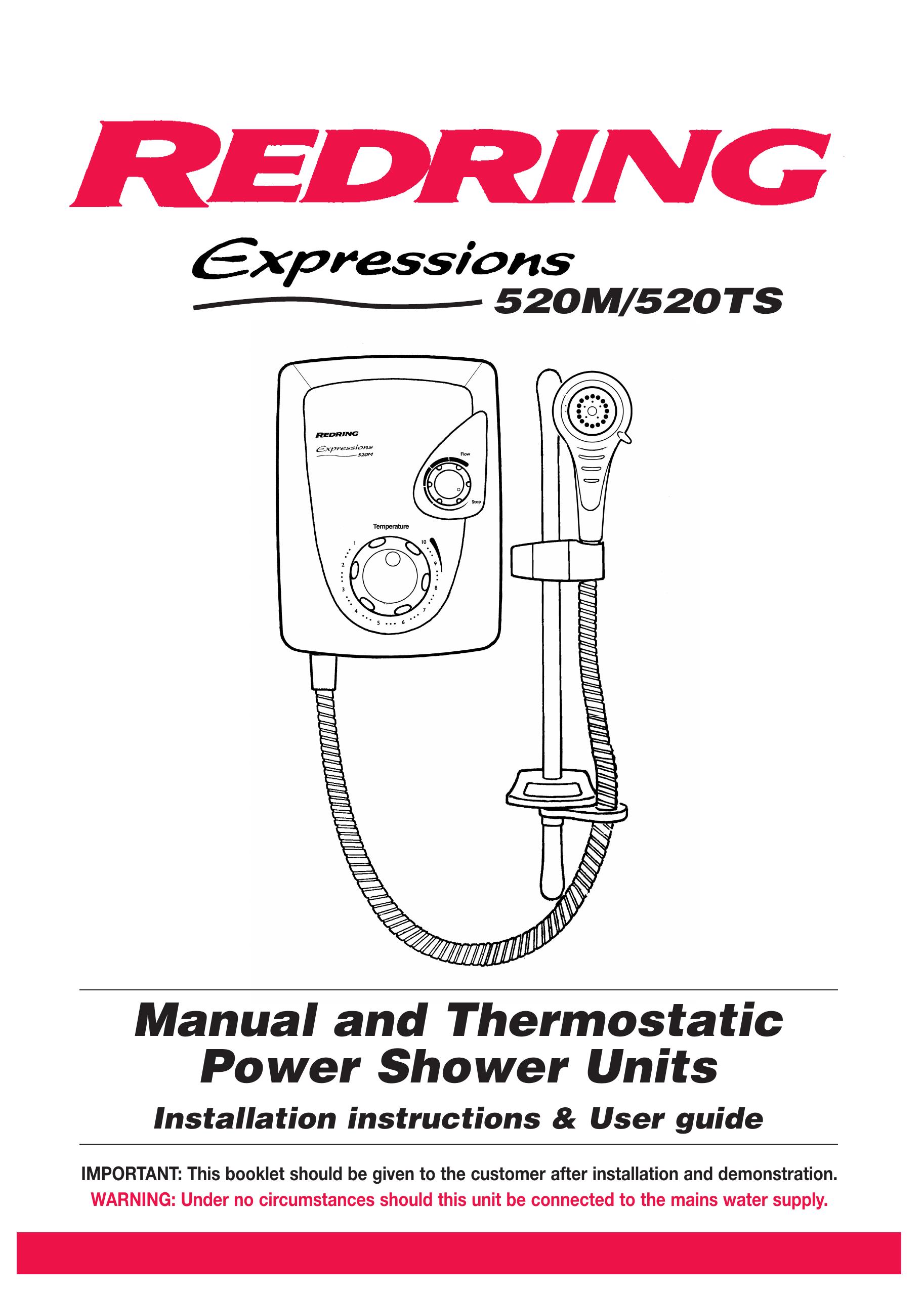 Redring 520M/520TS Outdoor Shower User Manual