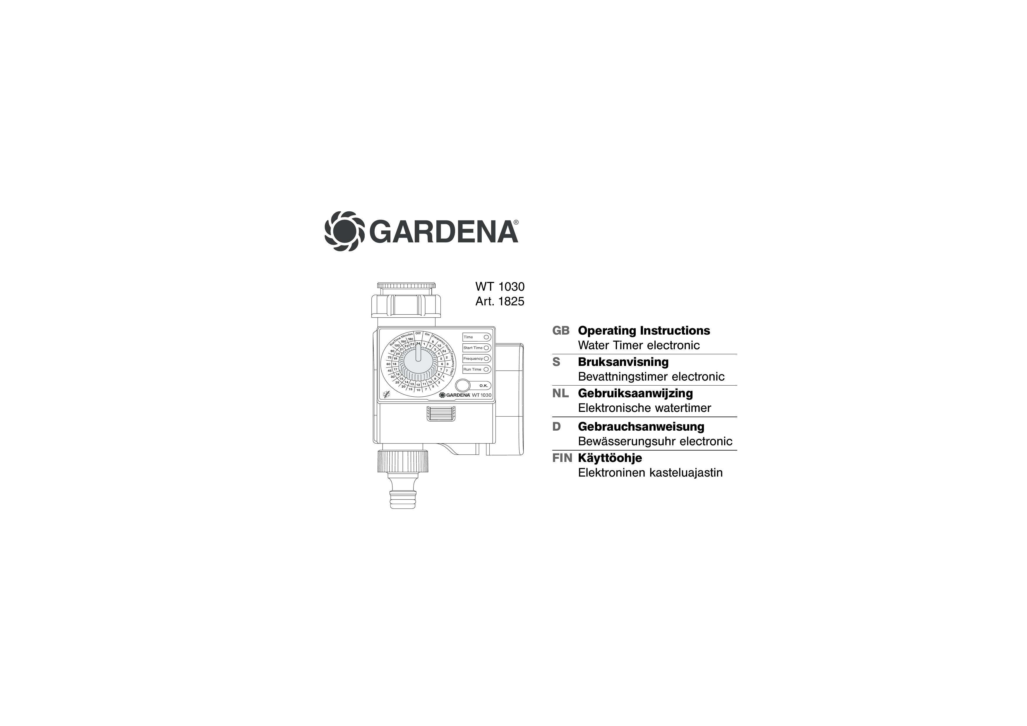 Gardena WT1030 Outdoor Timer User Manual