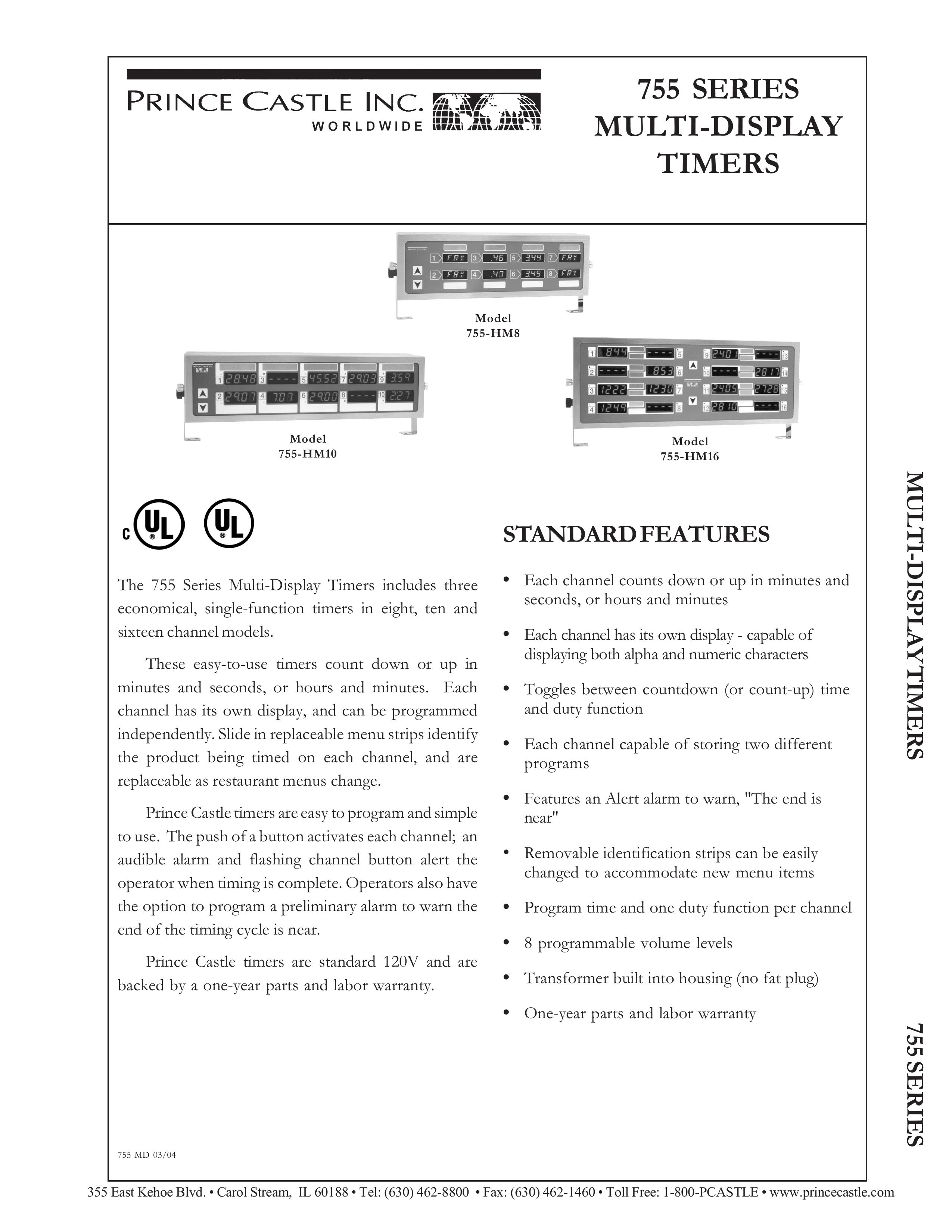 Prince Castle 755-HM8 Outdoor Timer User Manual