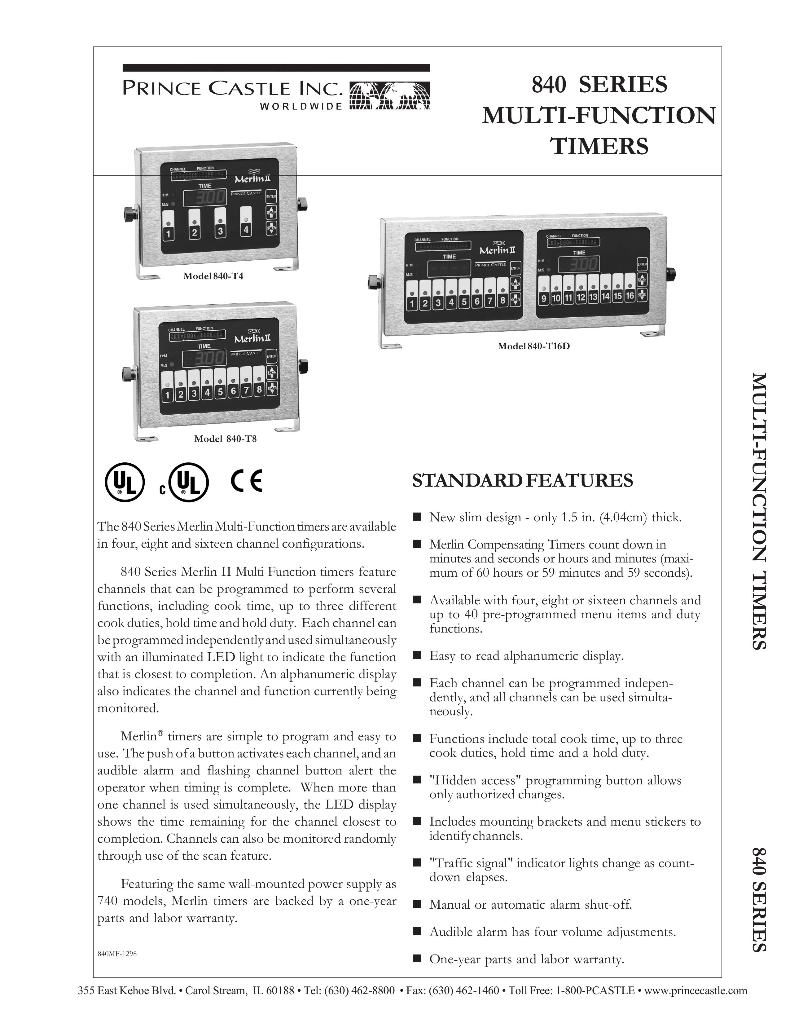 Prince Castle 840-T16D Outdoor Timer User Manual