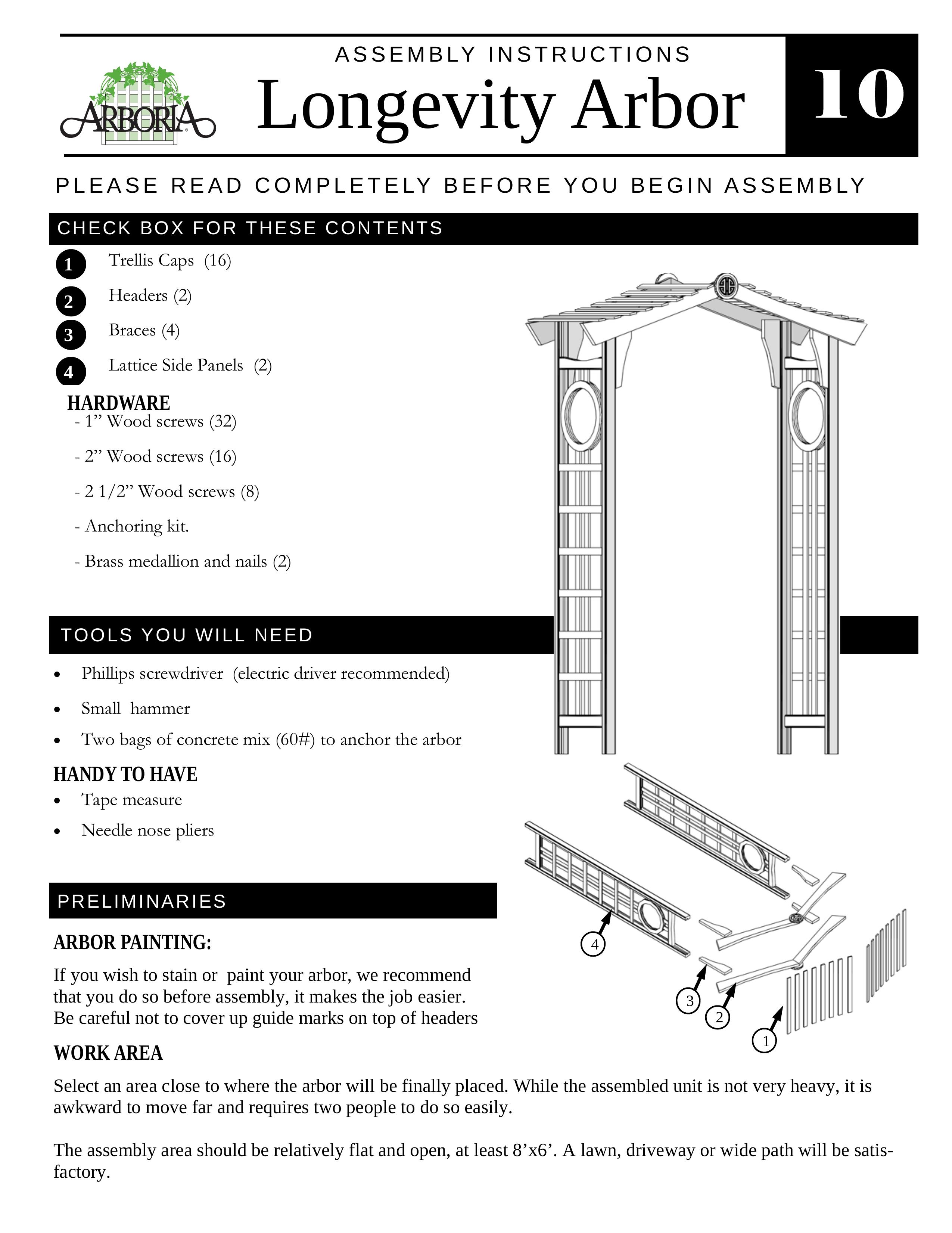 Arboria Longevity Patio Furniture User Manual