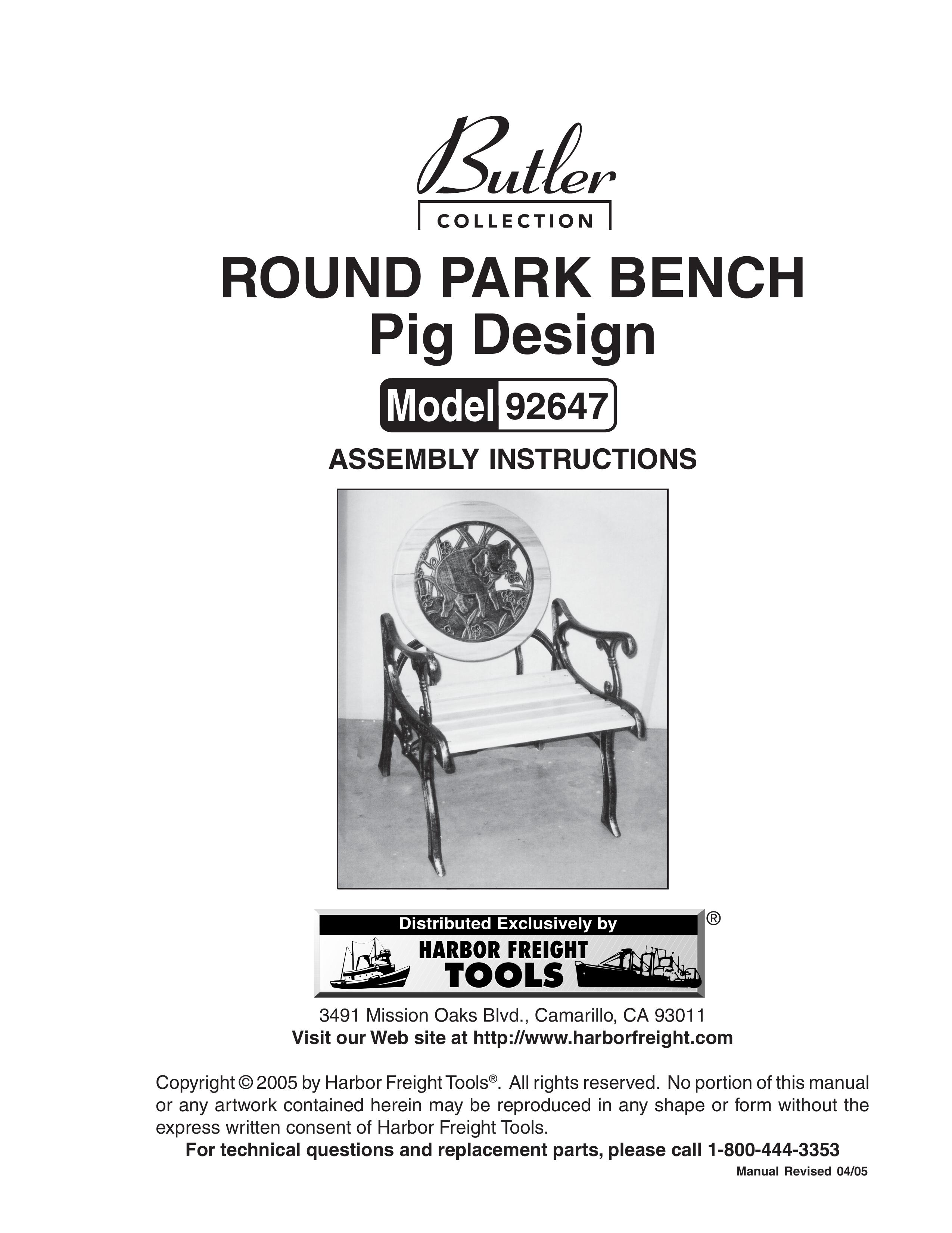 Butler 92647 Patio Furniture User Manual