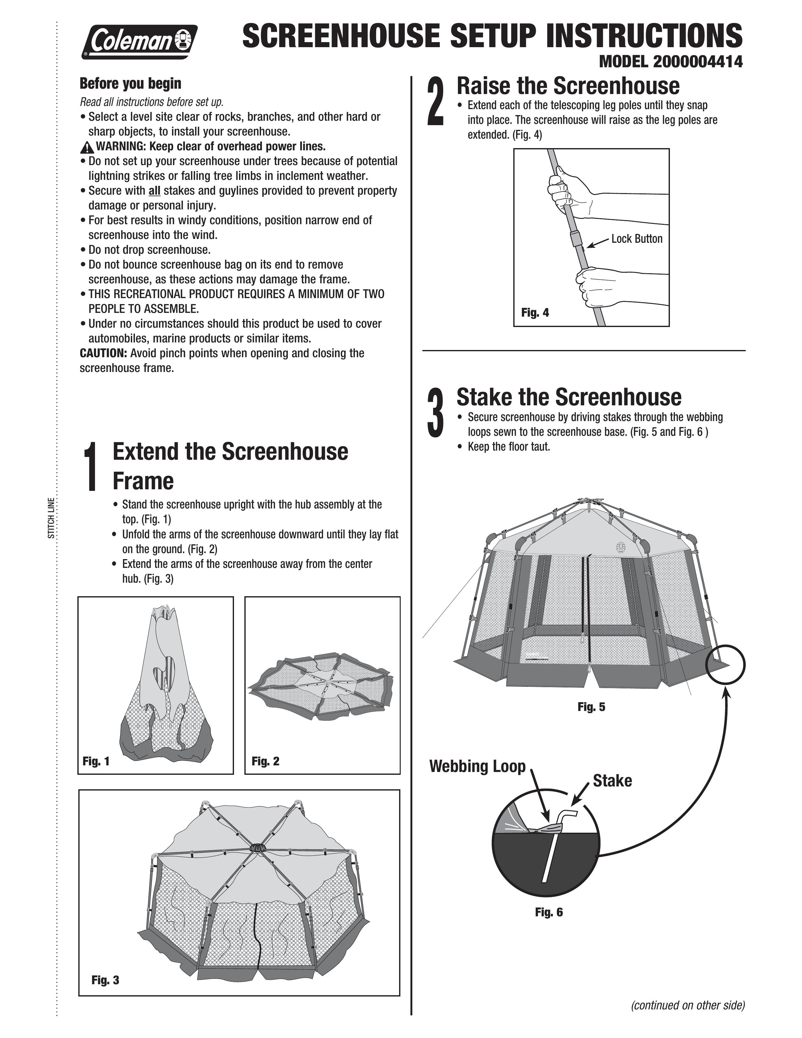 Coleman 2000004414 Patio Furniture User Manual