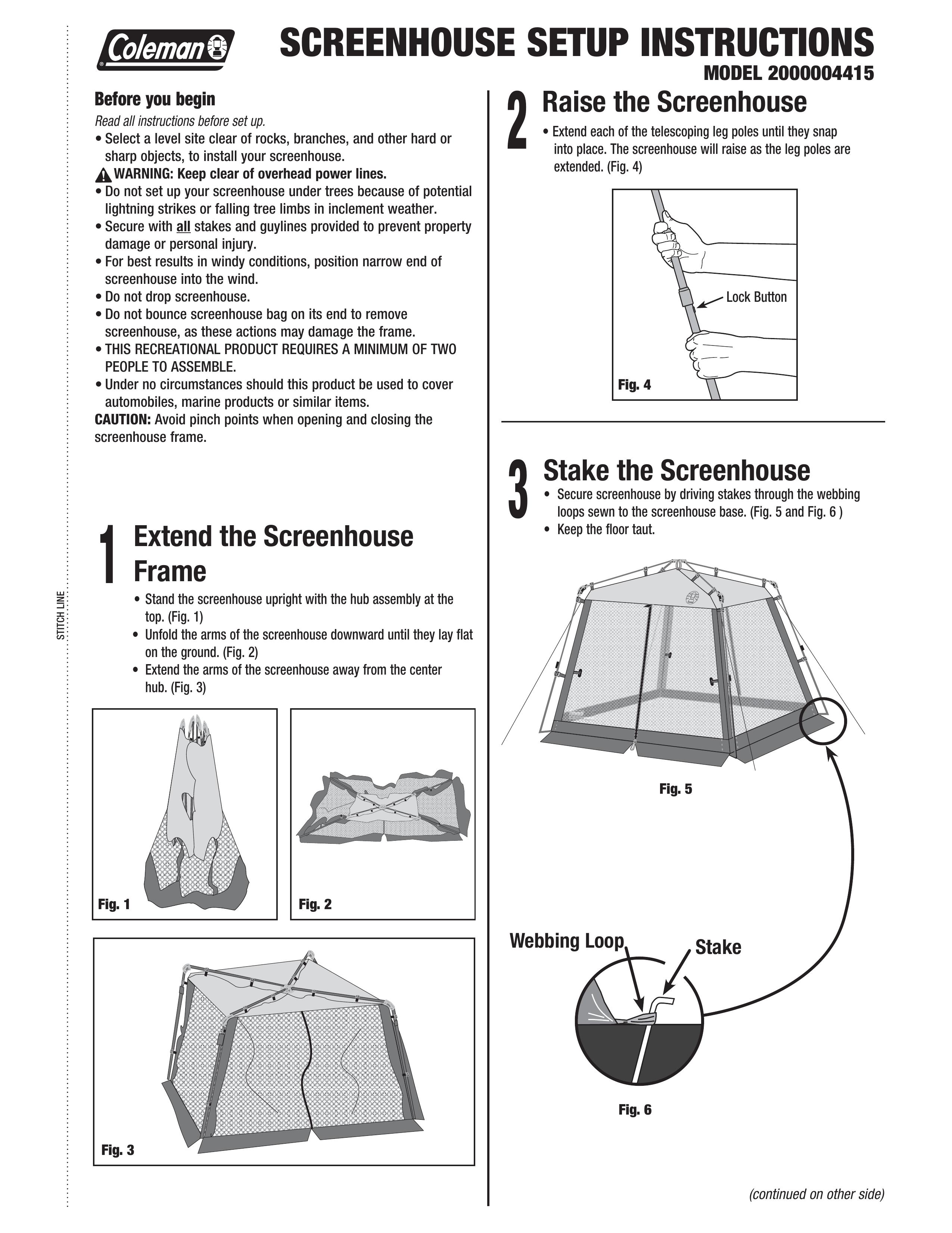 Coleman 2000004415 Patio Furniture User Manual