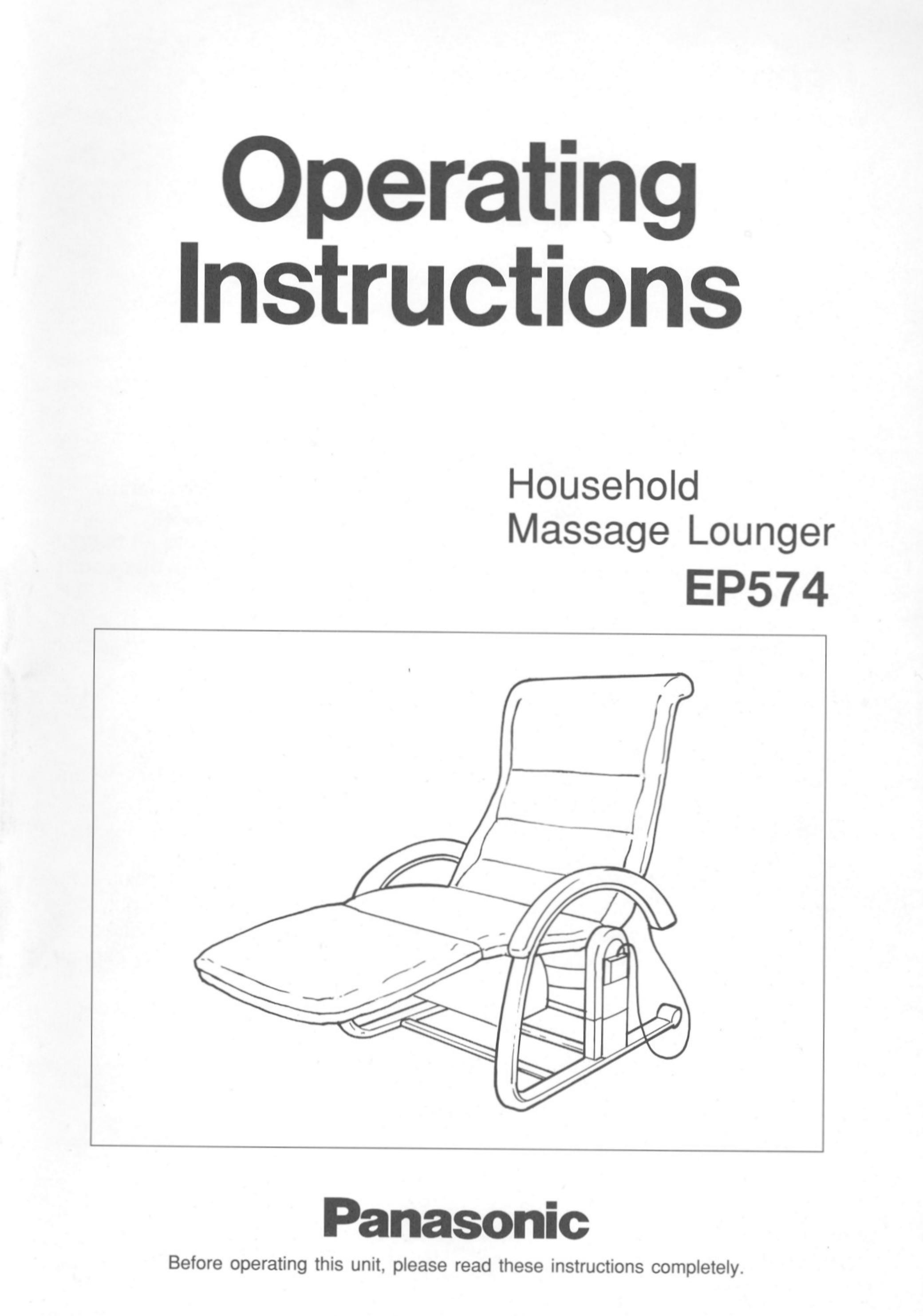 Panasonic EP574 Patio Furniture User Manual