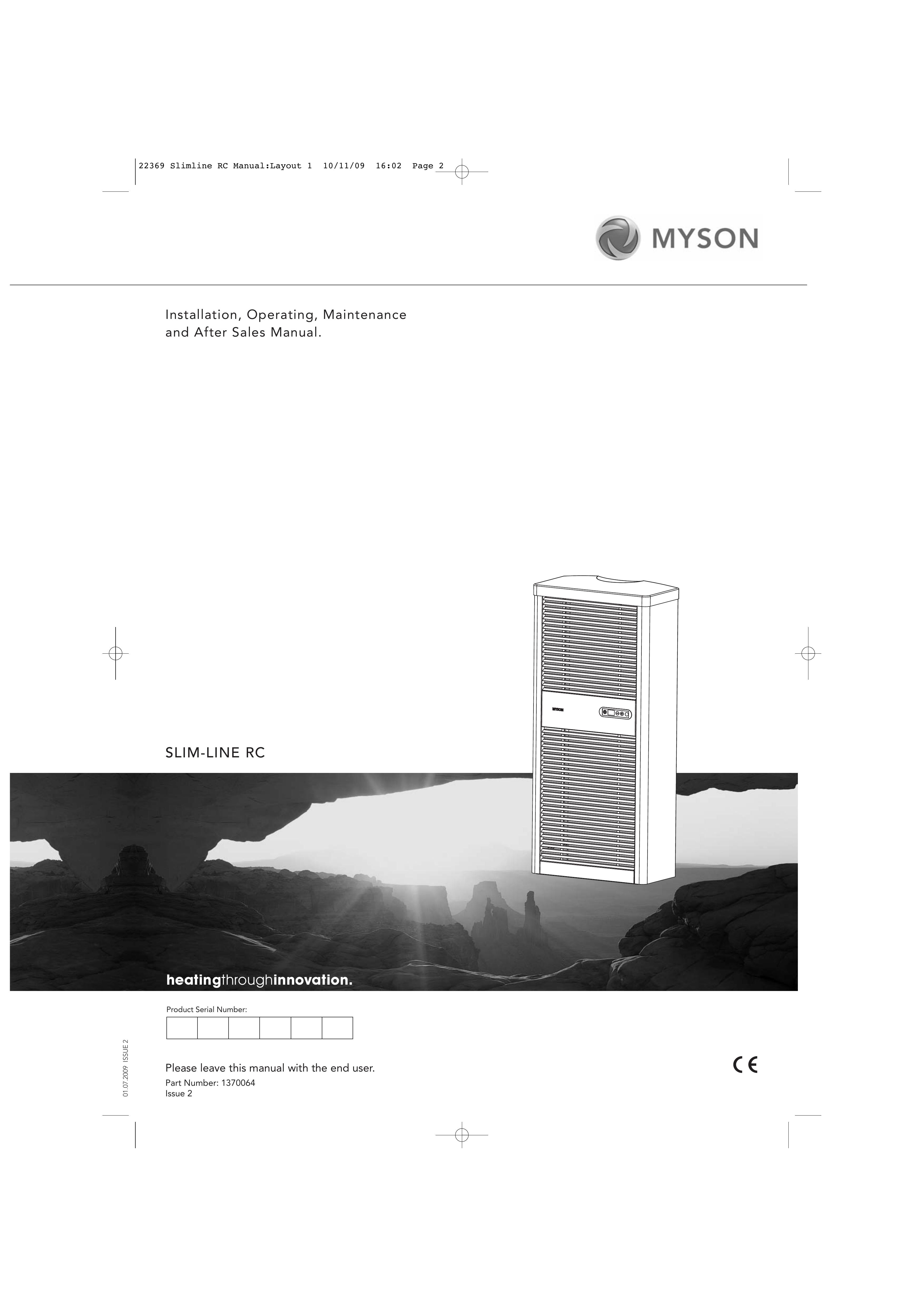Myson 1370064 Patio Heater User Manual