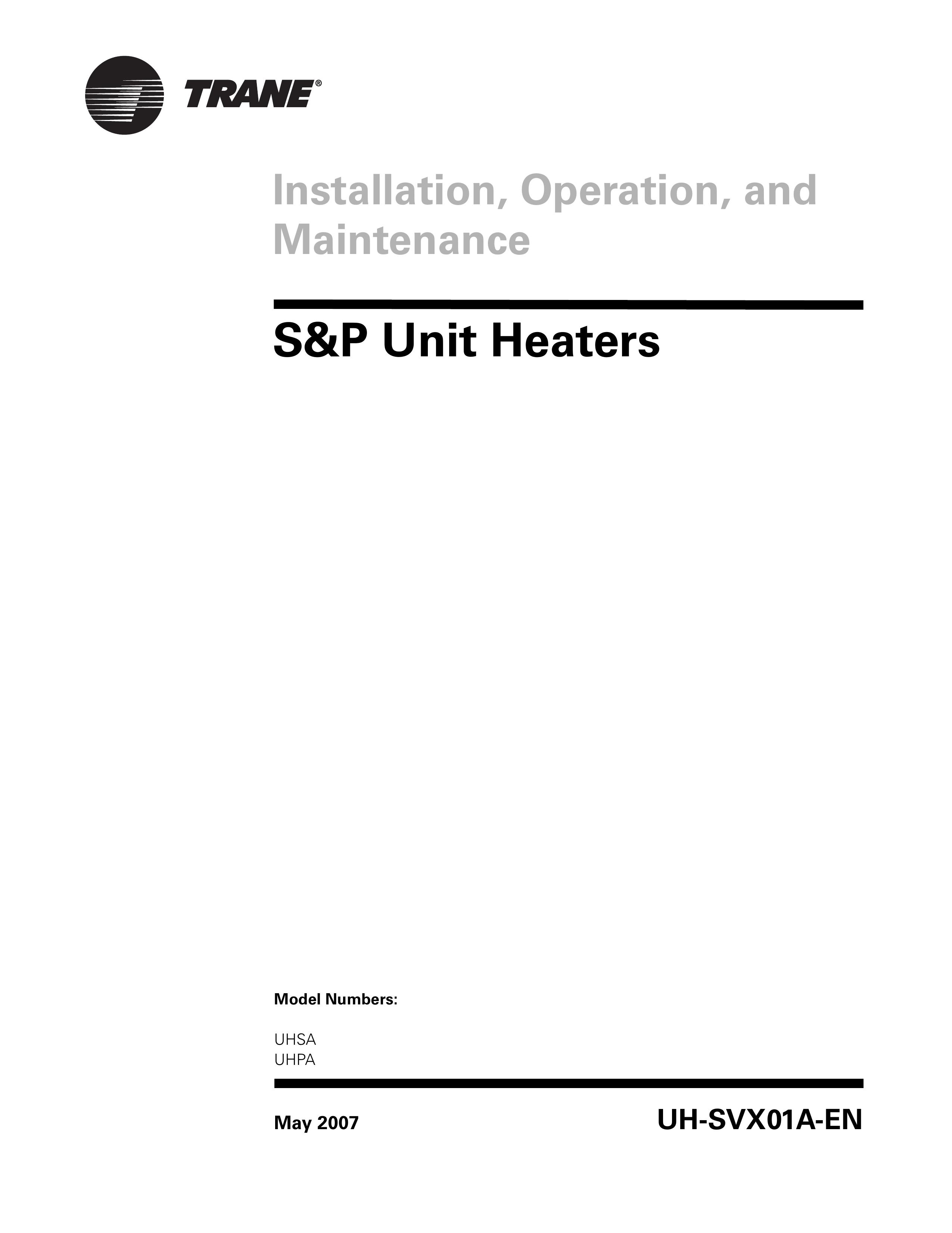 Trane UH-SVX01A-EN Patio Heater User Manual