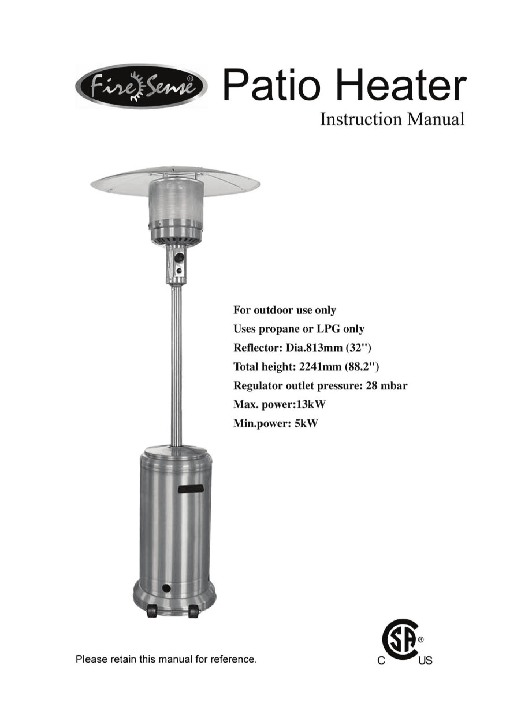 Well Traveled Living 02411 Patio Heater User Manual