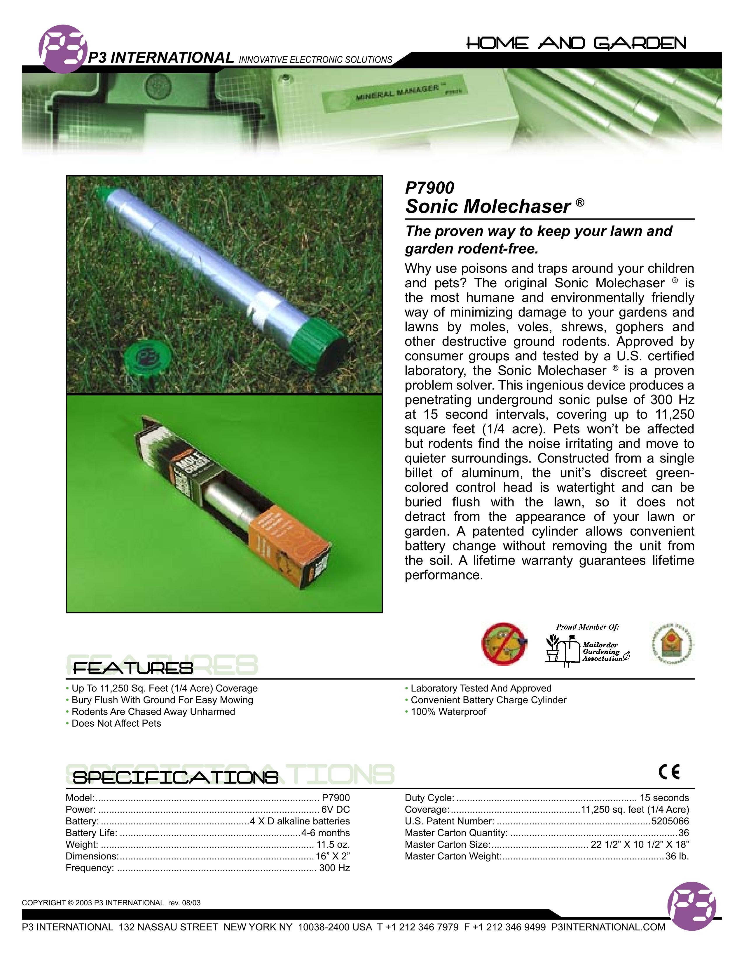 P3 International P7900   Pest Control Equipment User Manual