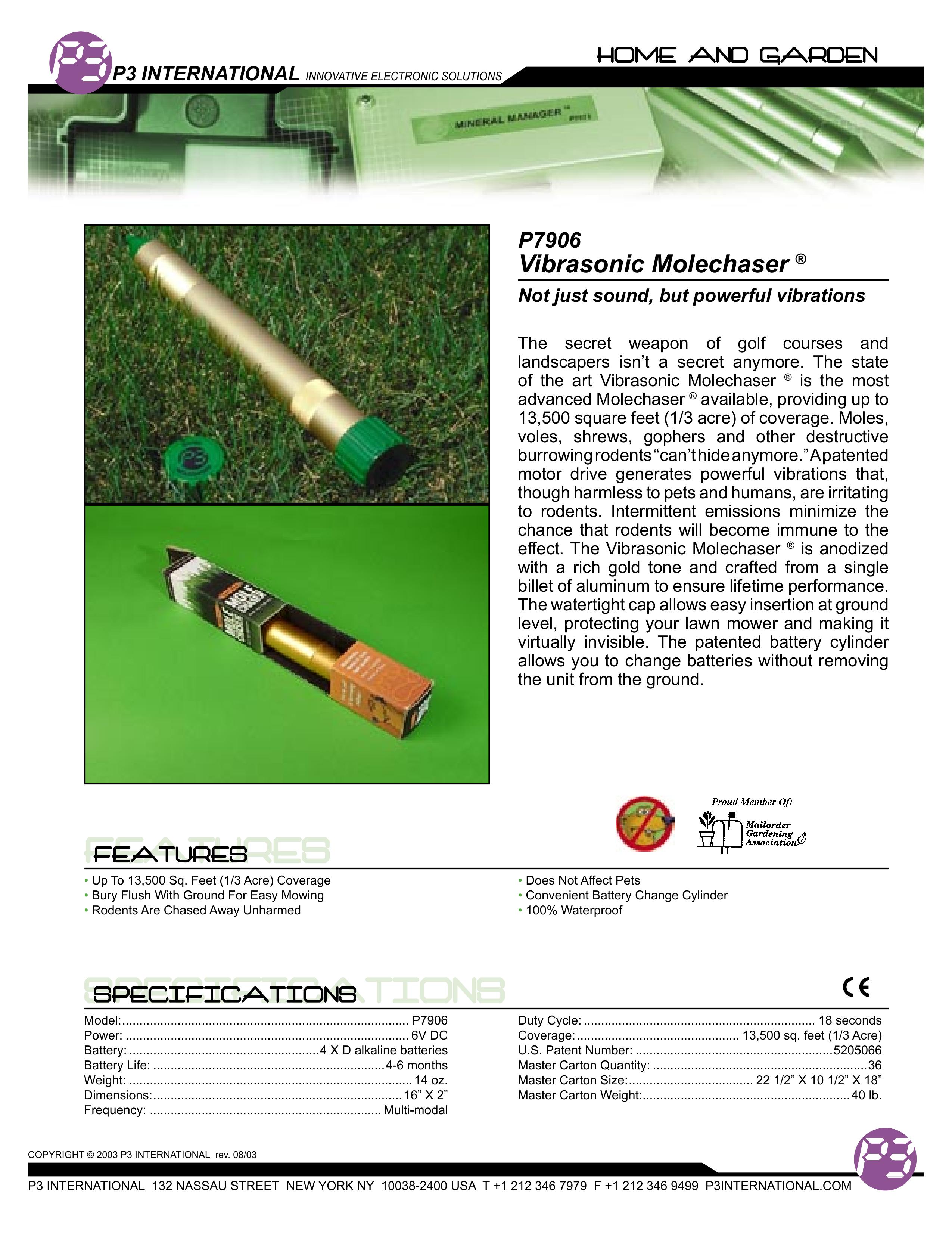 P3 International P7906 Pest Control Equipment User Manual