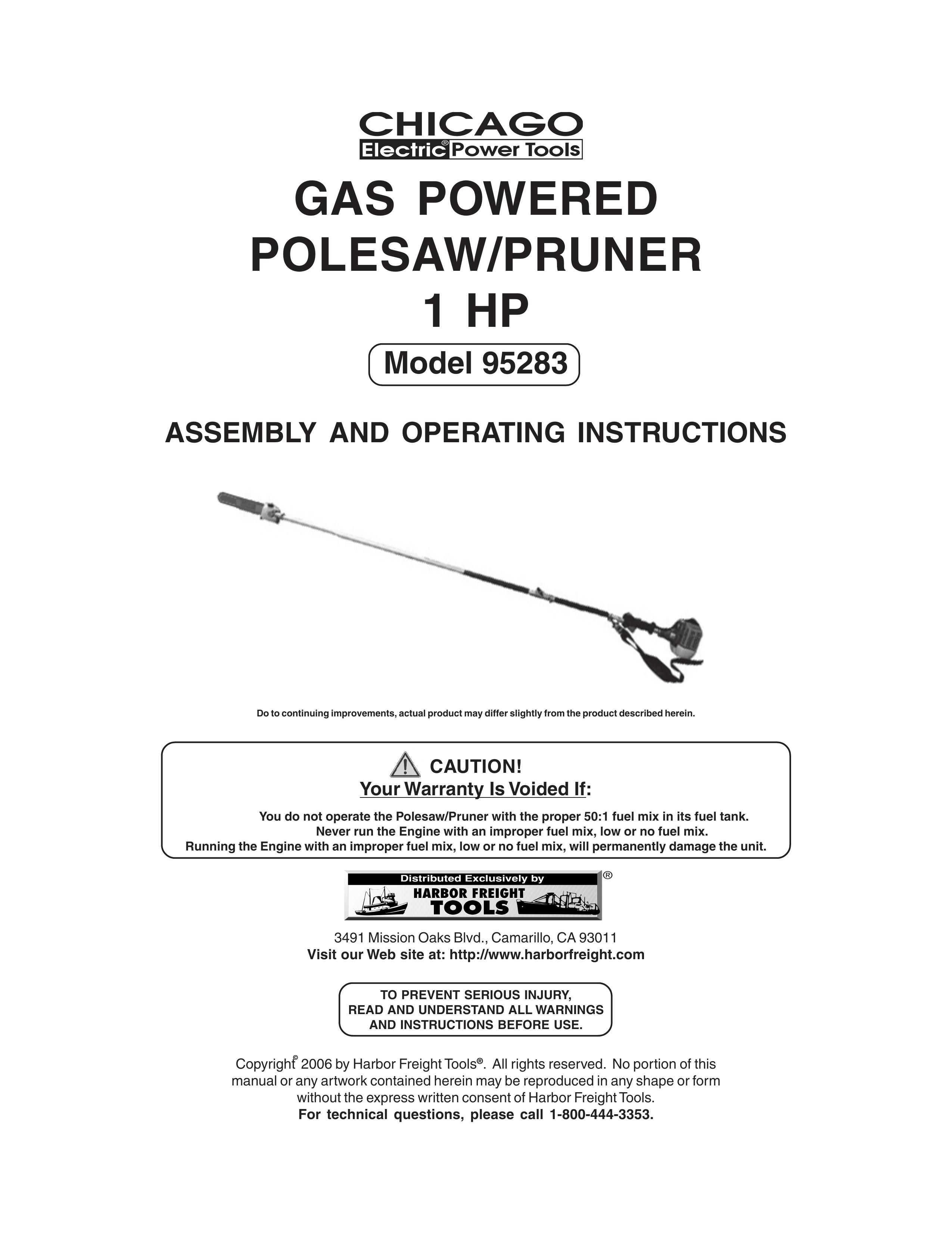Chicago Electric 95283 Pole Saw User Manual