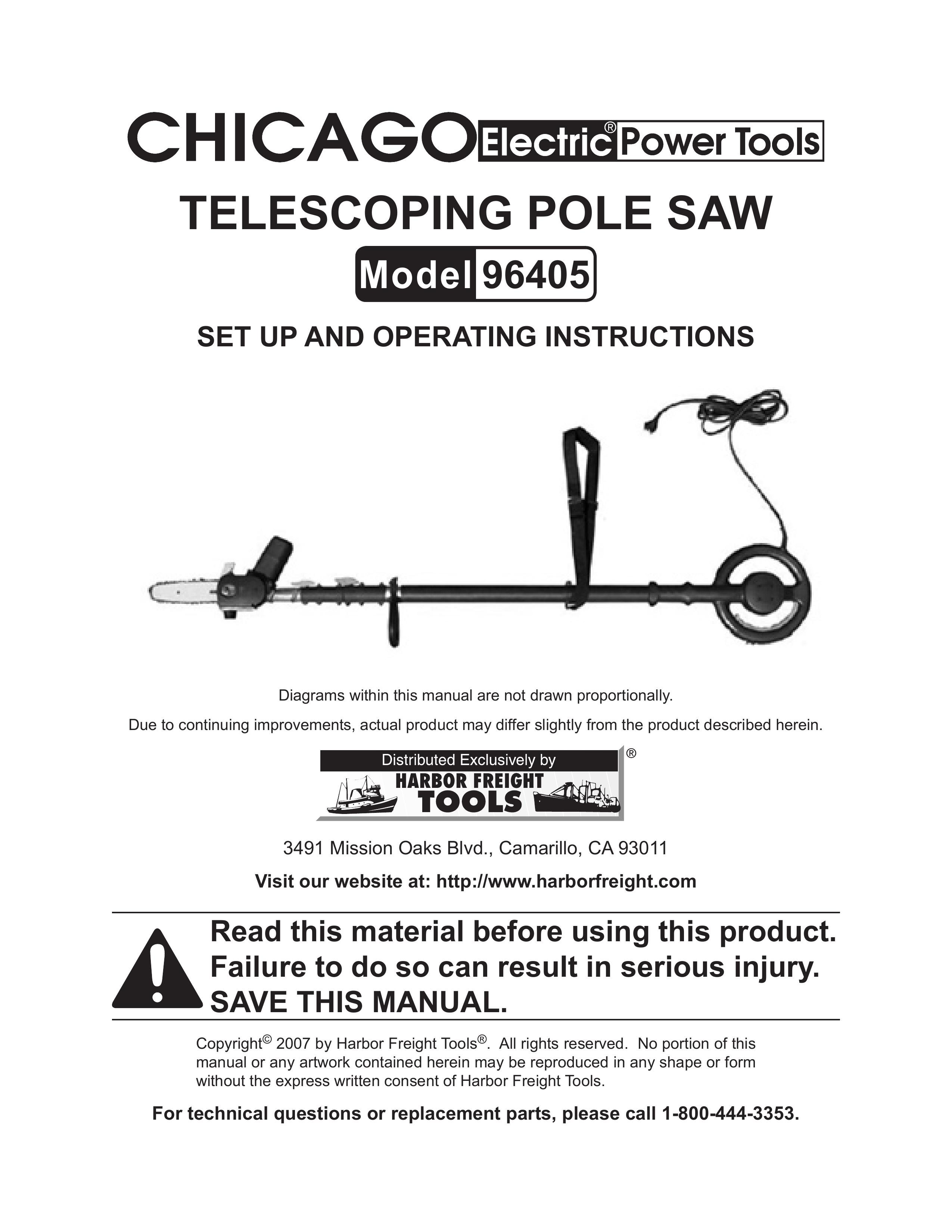 Chicago Electric 96405 Pole Saw User Manual