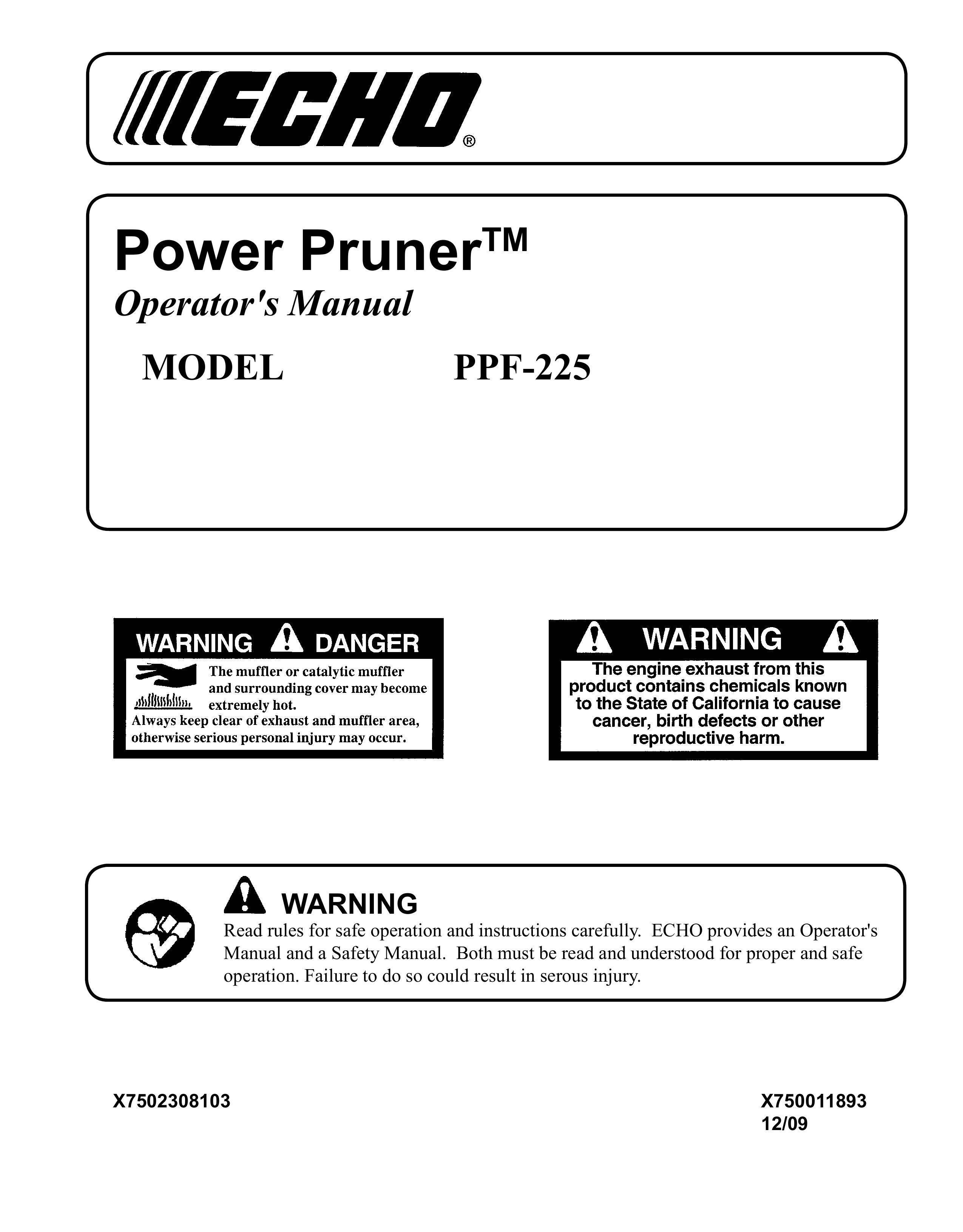 Echo PPF-225 Pole Saw User Manual