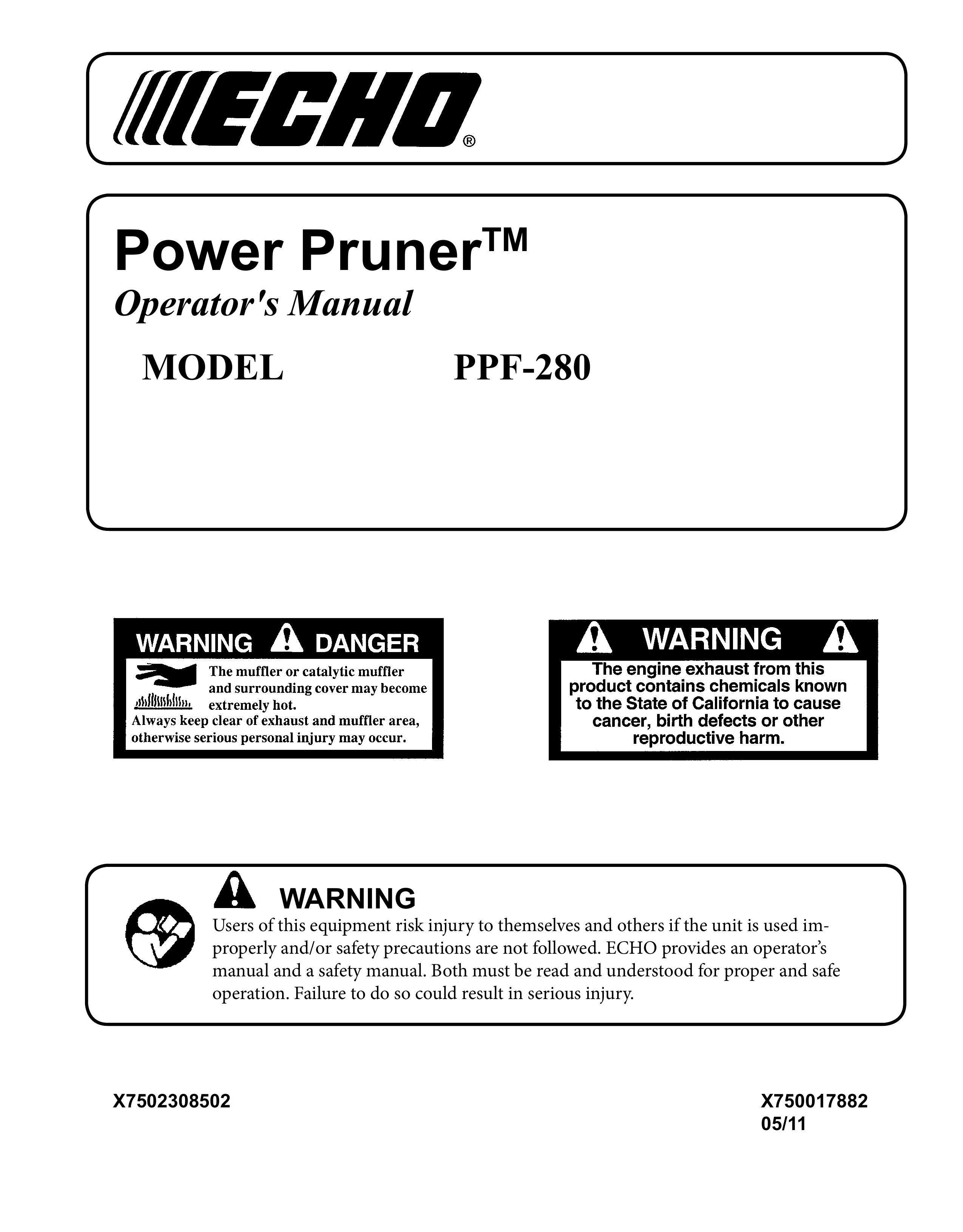 Echo PPF-280 Pole Saw User Manual