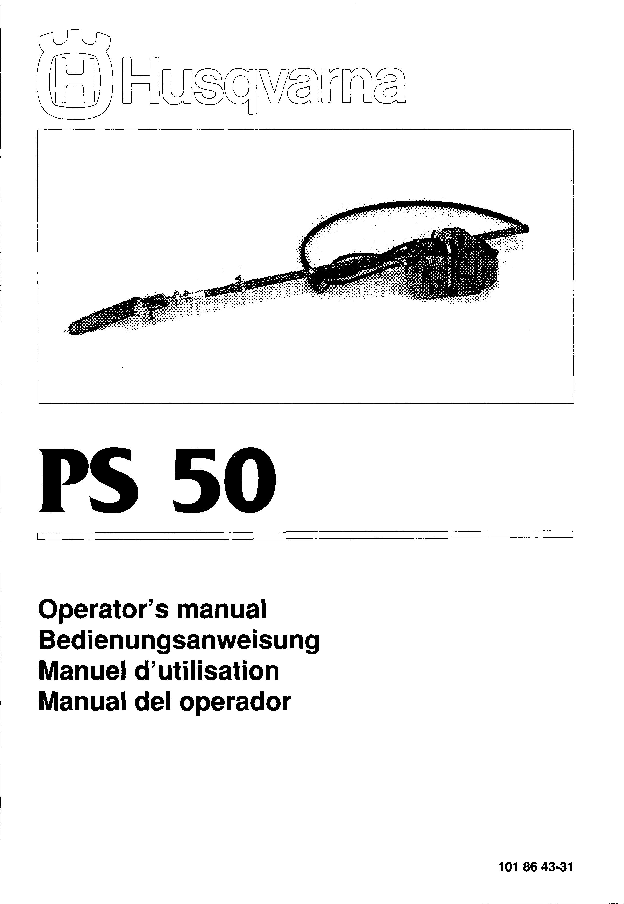 Husqvarna PS 50 Pole Saw User Manual