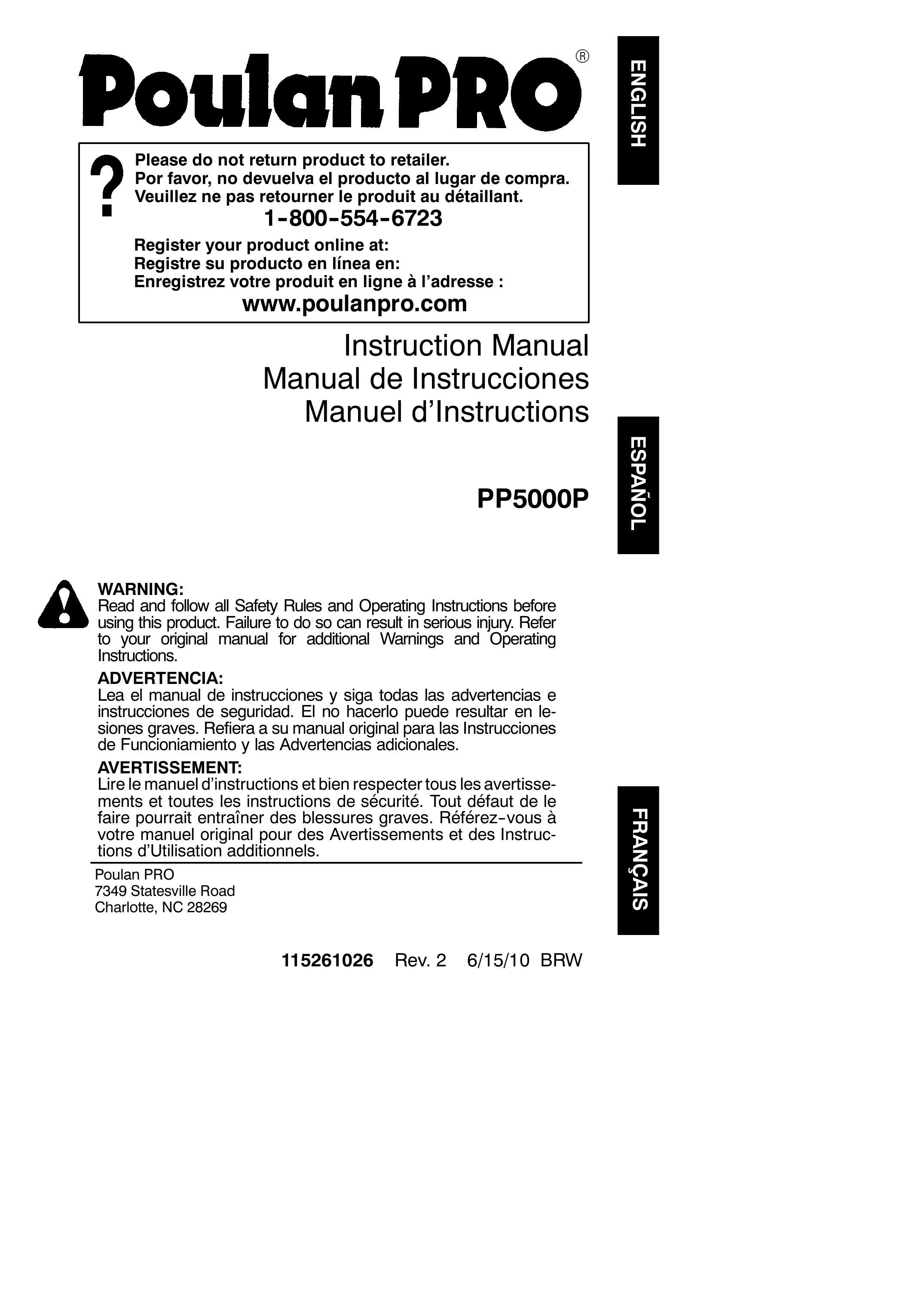 Poulan 952711612 Pole Saw User Manual
