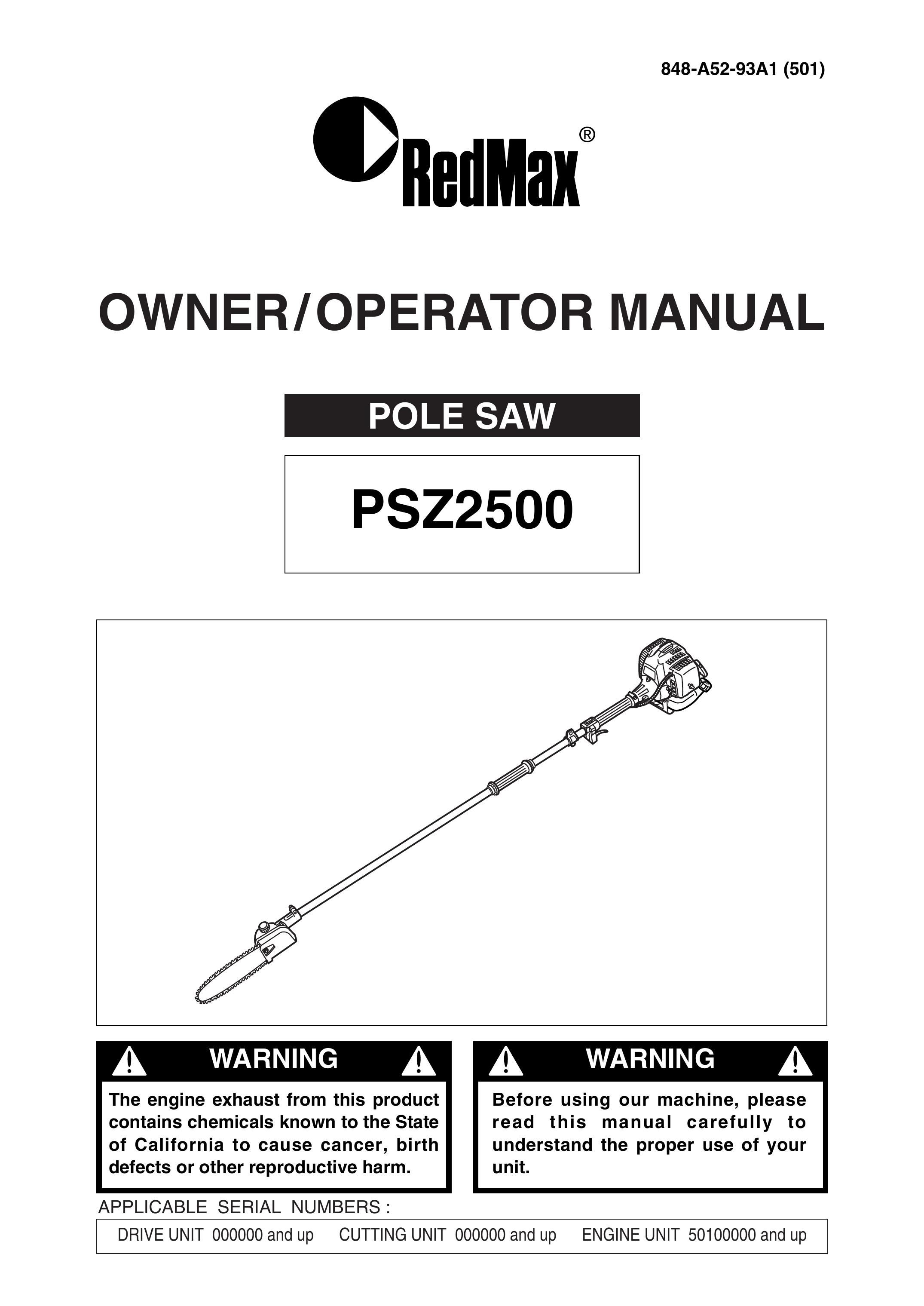 Zenoah PSZ2500 Pole Saw User Manual
