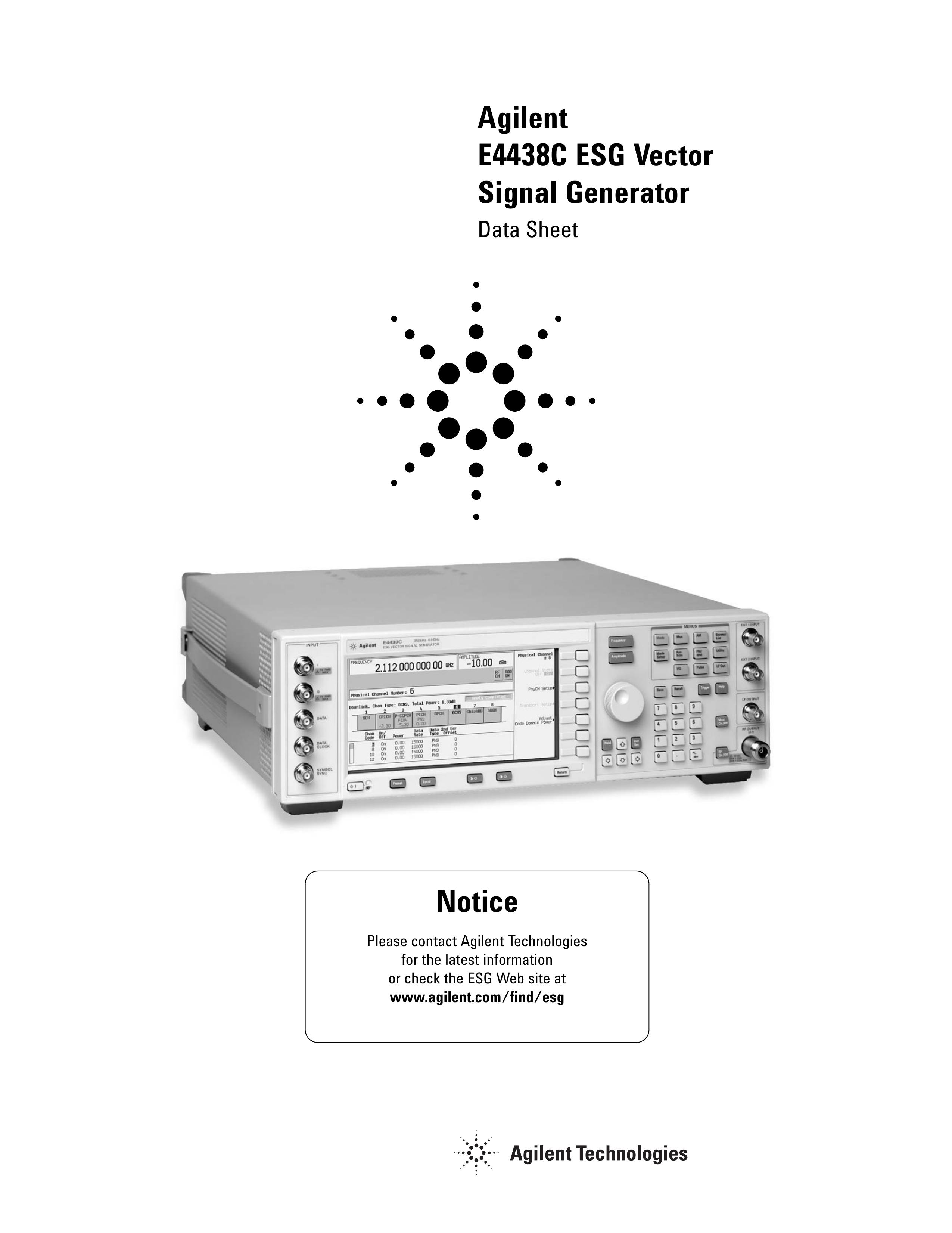 Agilent Technologies E4438C Portable Generator User Manual