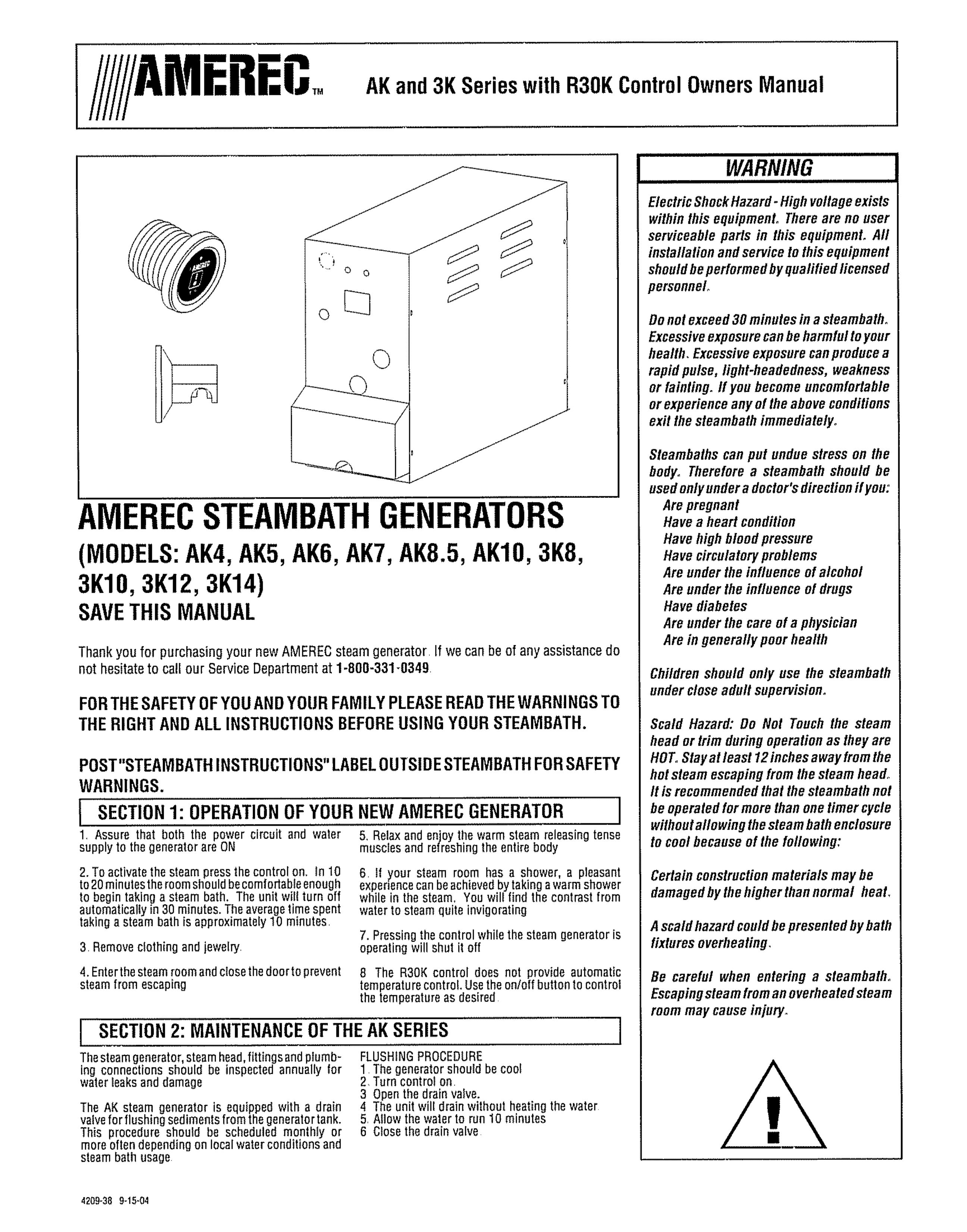 Amerec AK10 Portable Generator User Manual