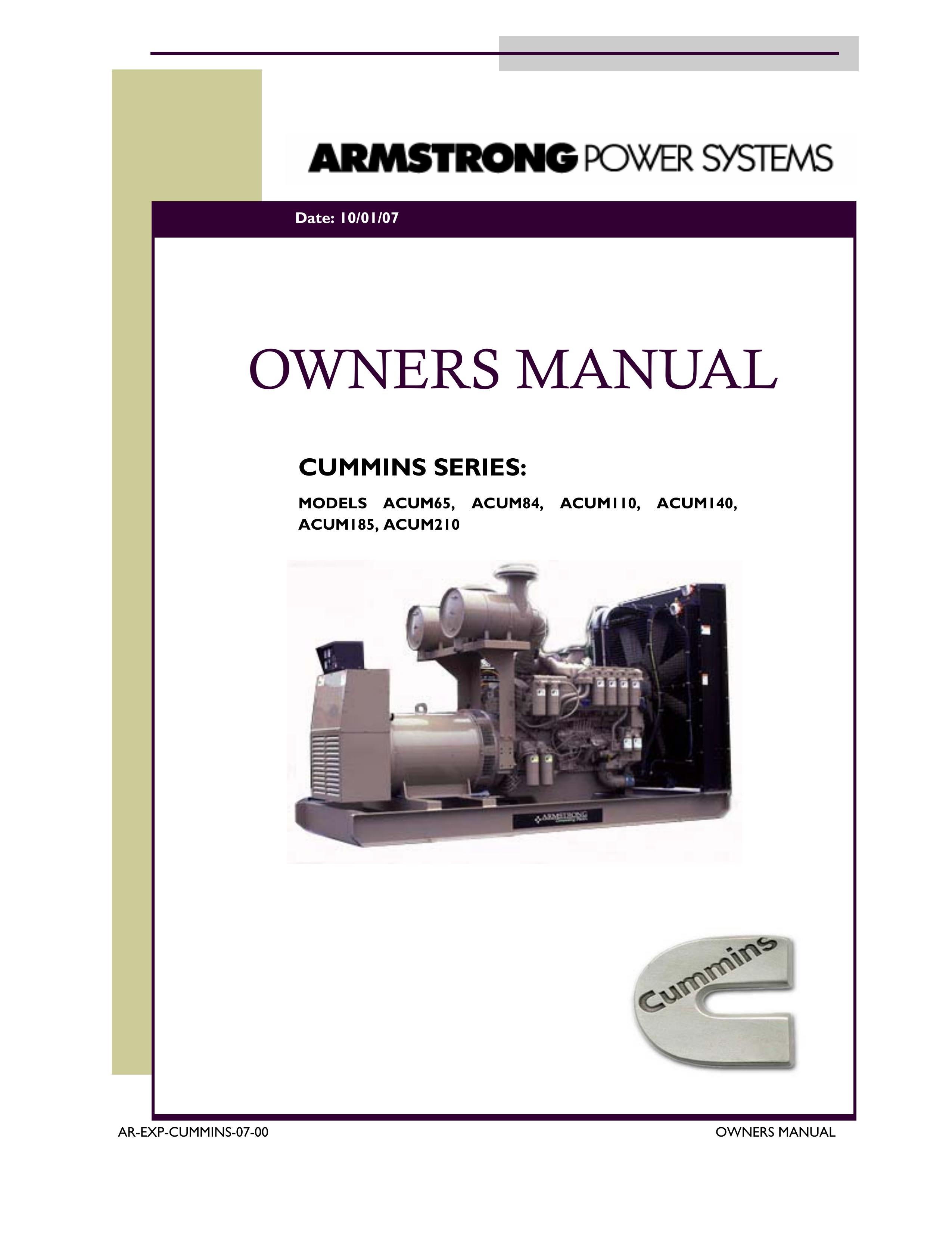 Armstrong World Industries ACUM110 Portable Generator User Manual