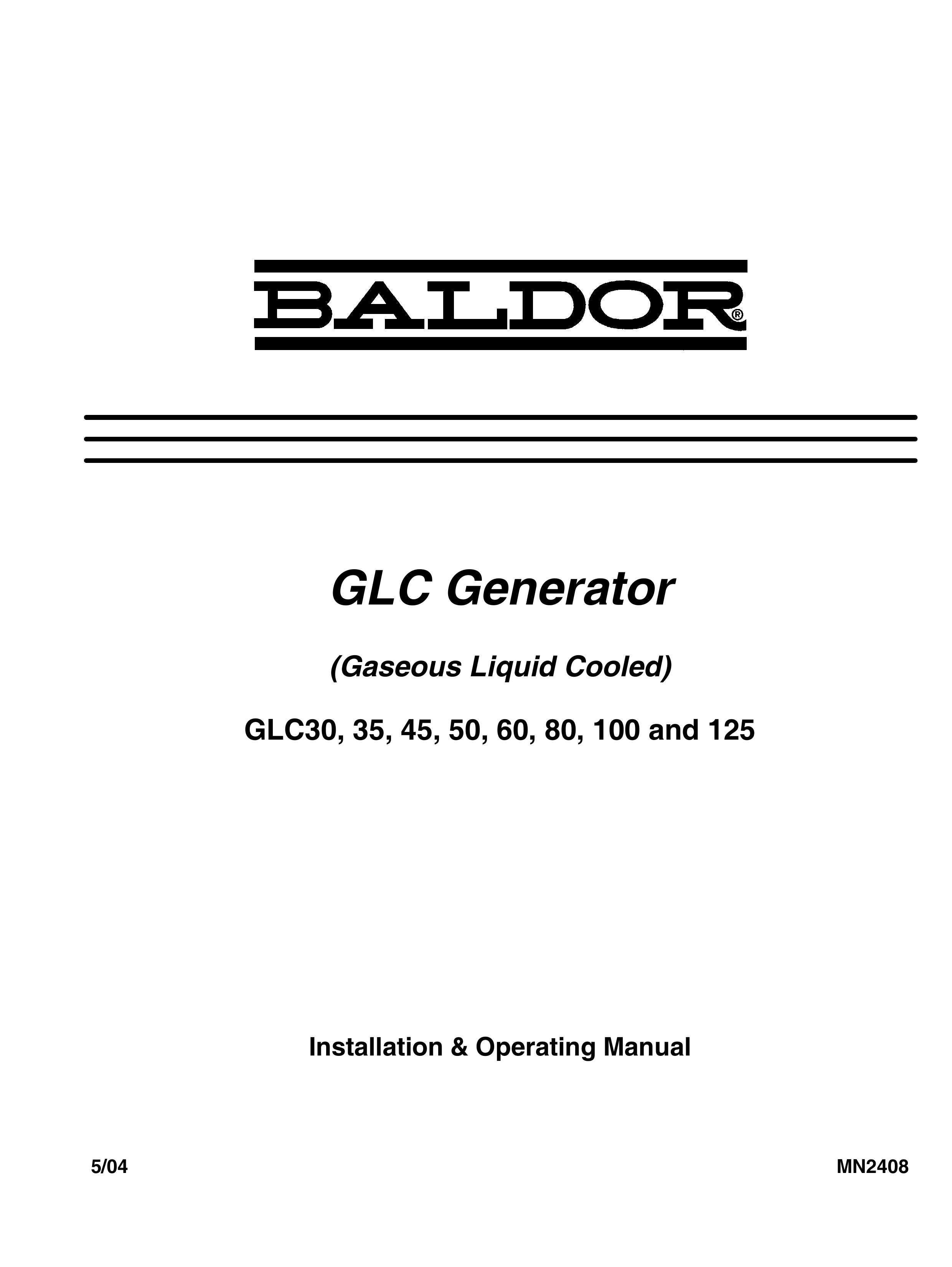 Baldor GLC125 Portable Generator User Manual