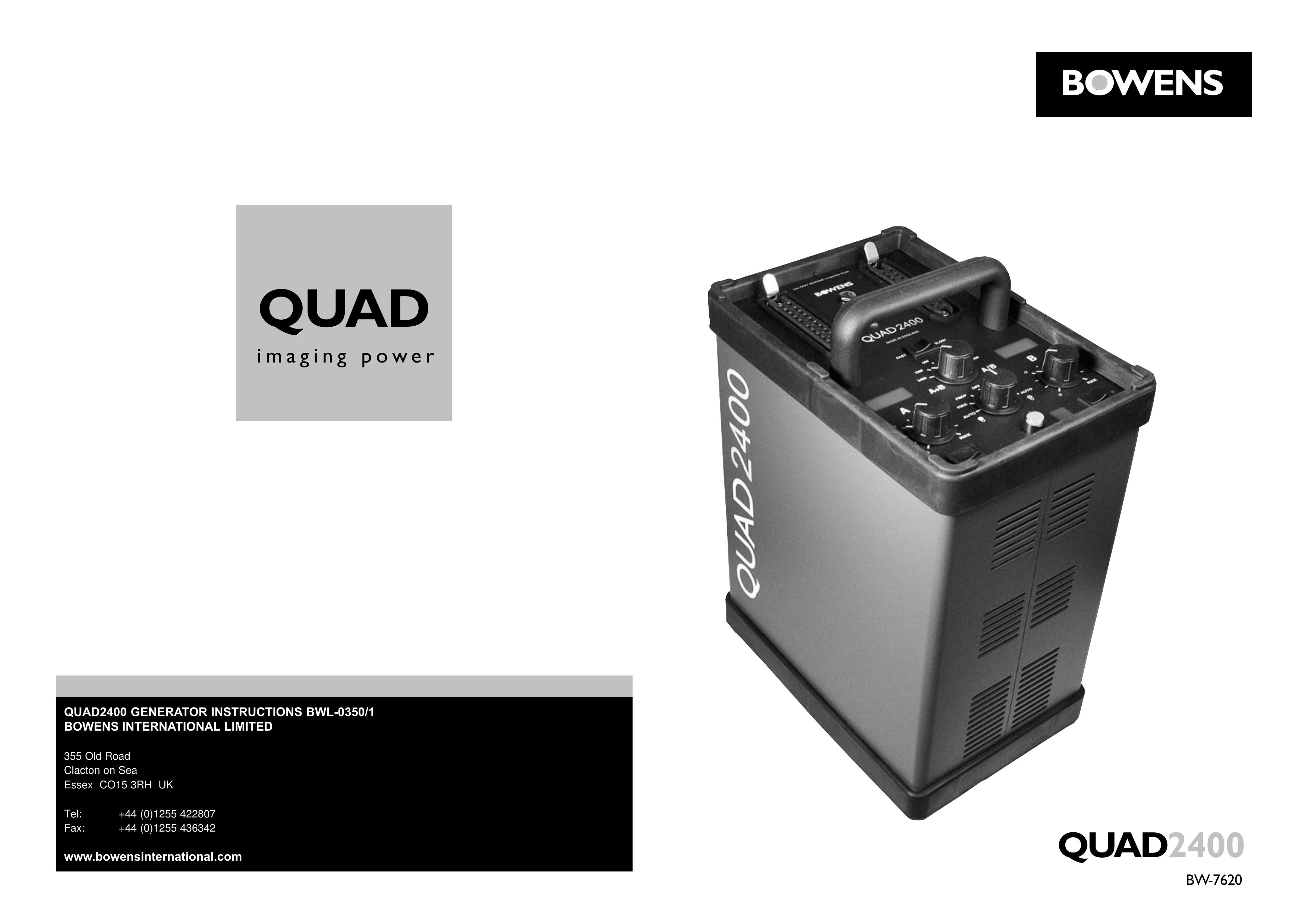 Bowens QUAD2400 Portable Generator User Manual
