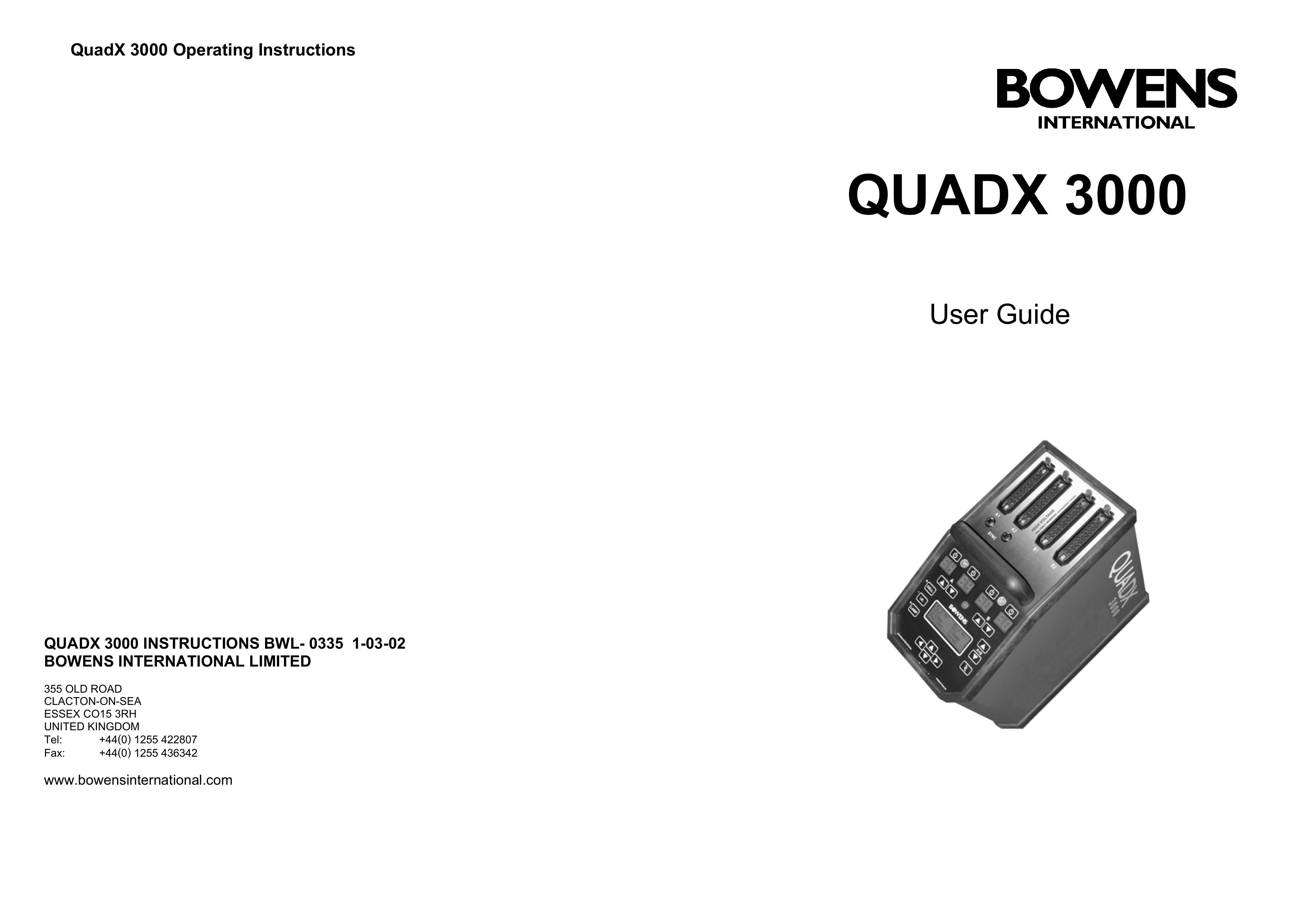 Bowens QuadX 3000 Portable Generator User Manual