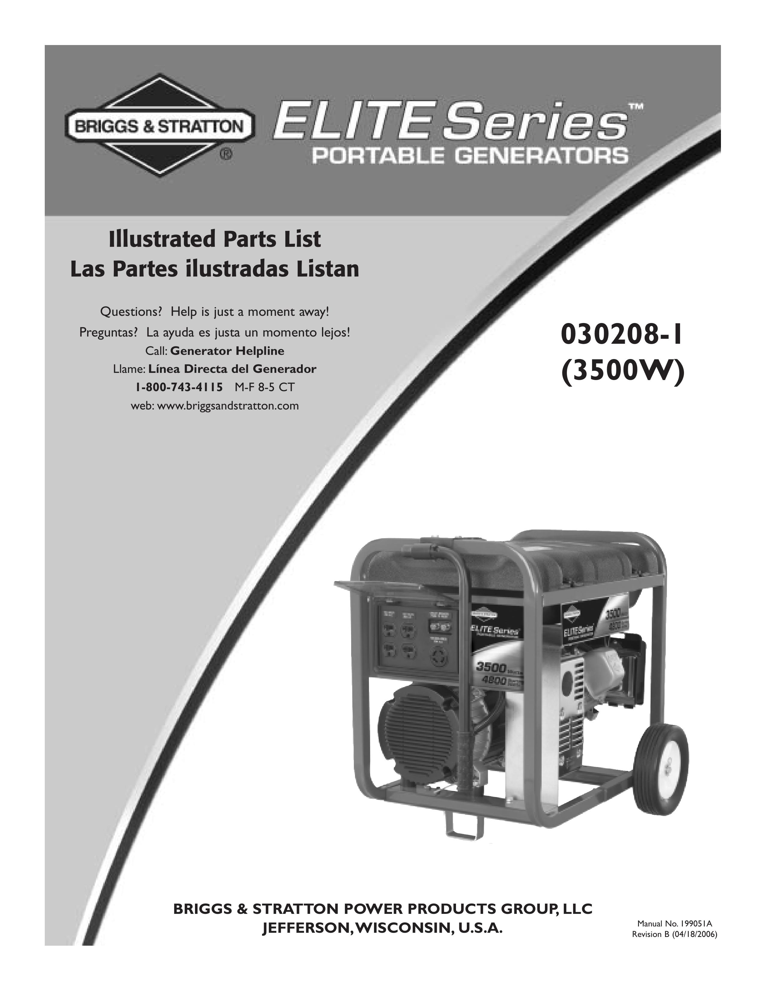 Briggs & Stratton 030208-1 Portable Generator User Manual