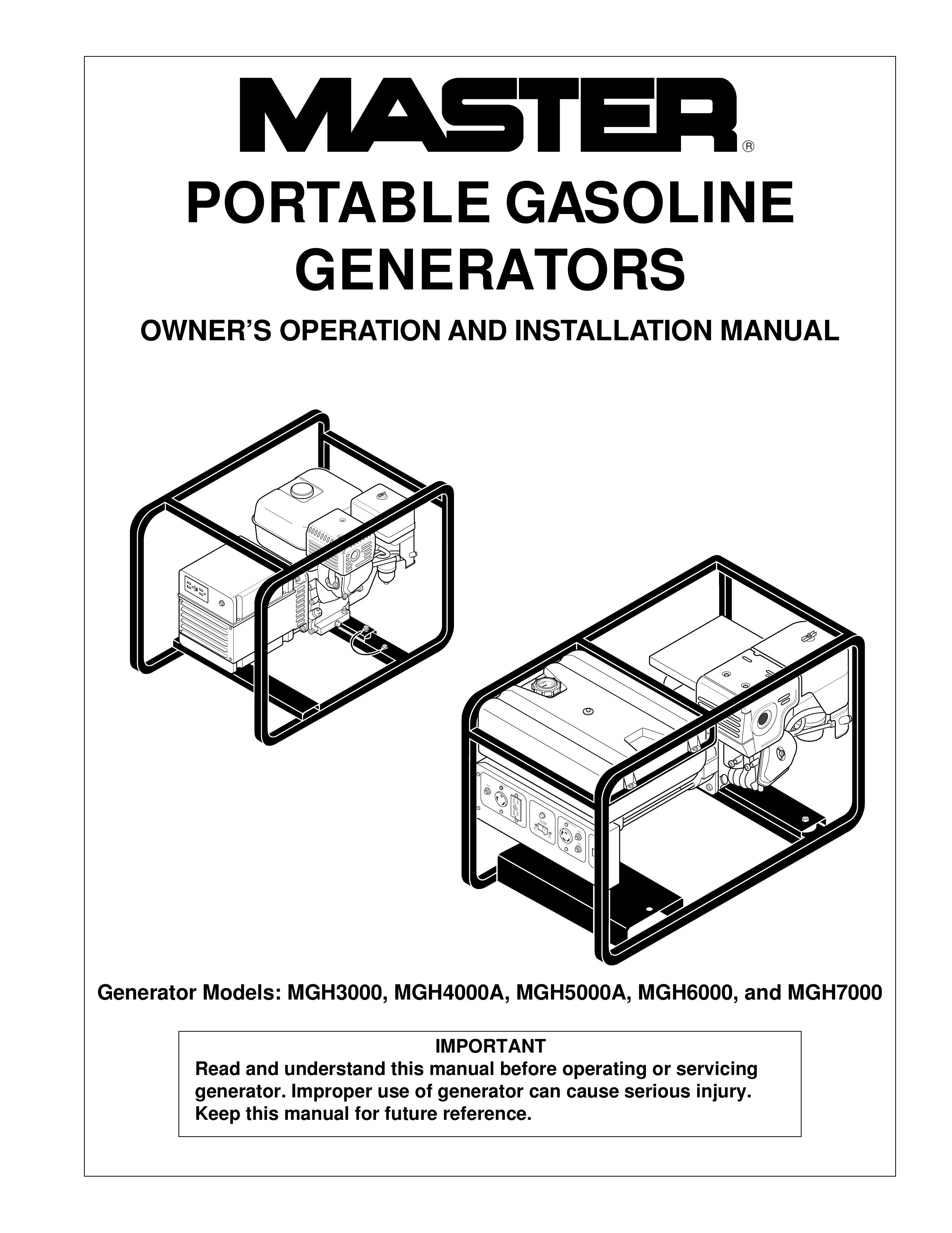 Desa Mgh3000, Mgh4000a, Mgh5000a, Mgh6000, Mgh7000 Portable Generator User Manual