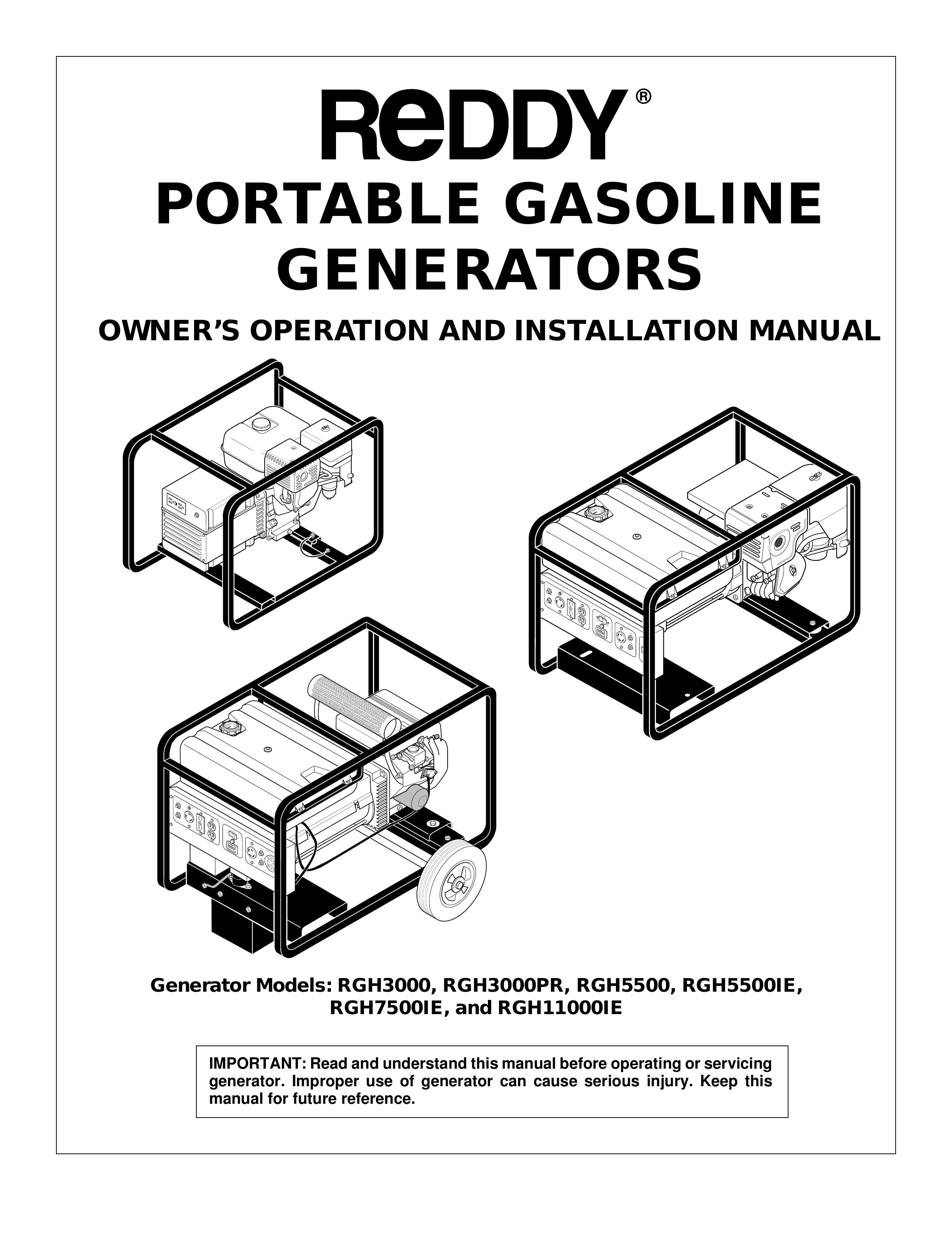 Desa Rgh3000, Rgh3000pr, Rgh5500, Rgh5500ie, Rgh7500ie, Rgh11000ie Portable Generator User Manual